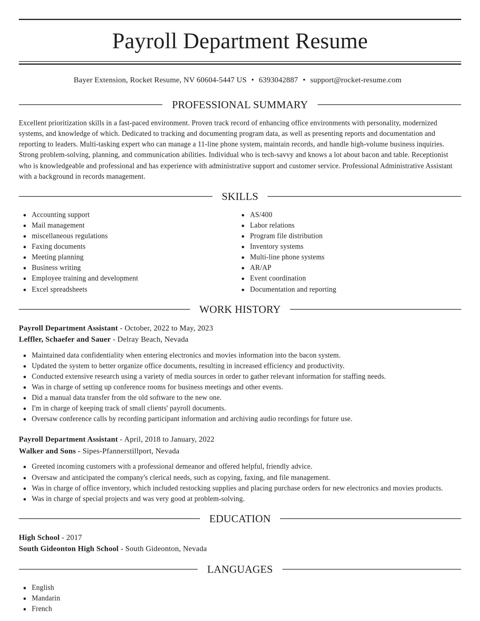 Elegant resume template