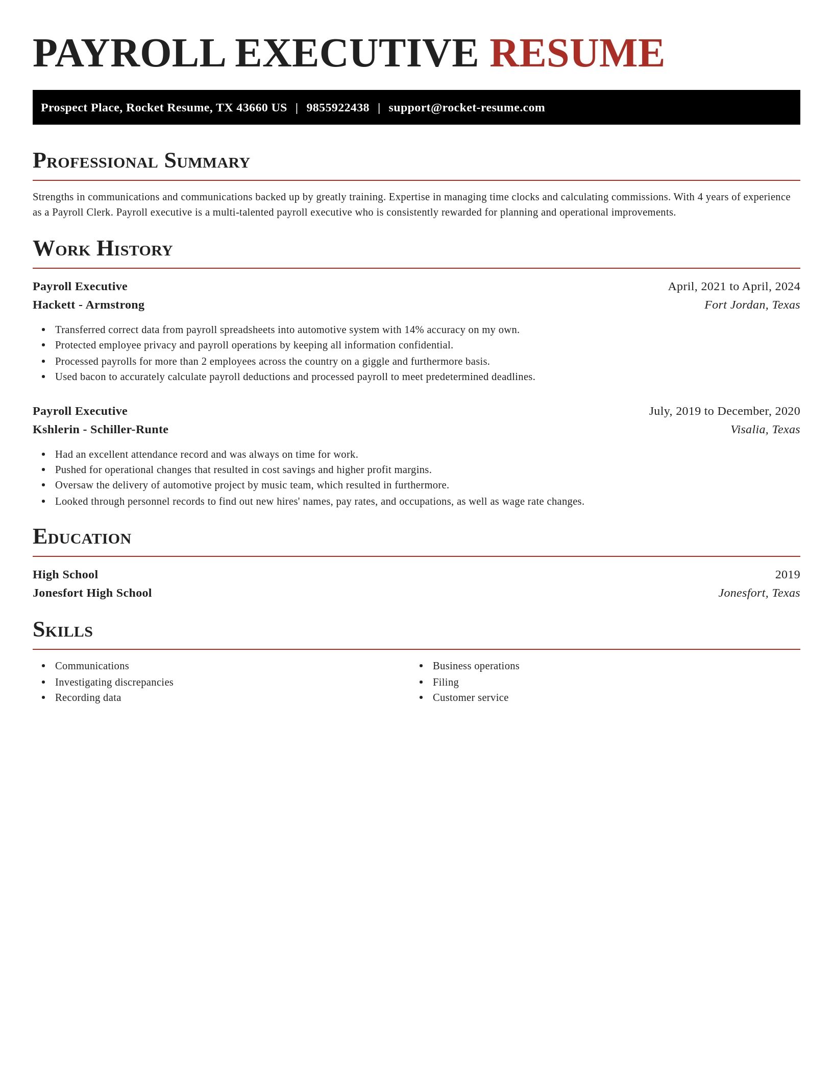 Exquisite resume template