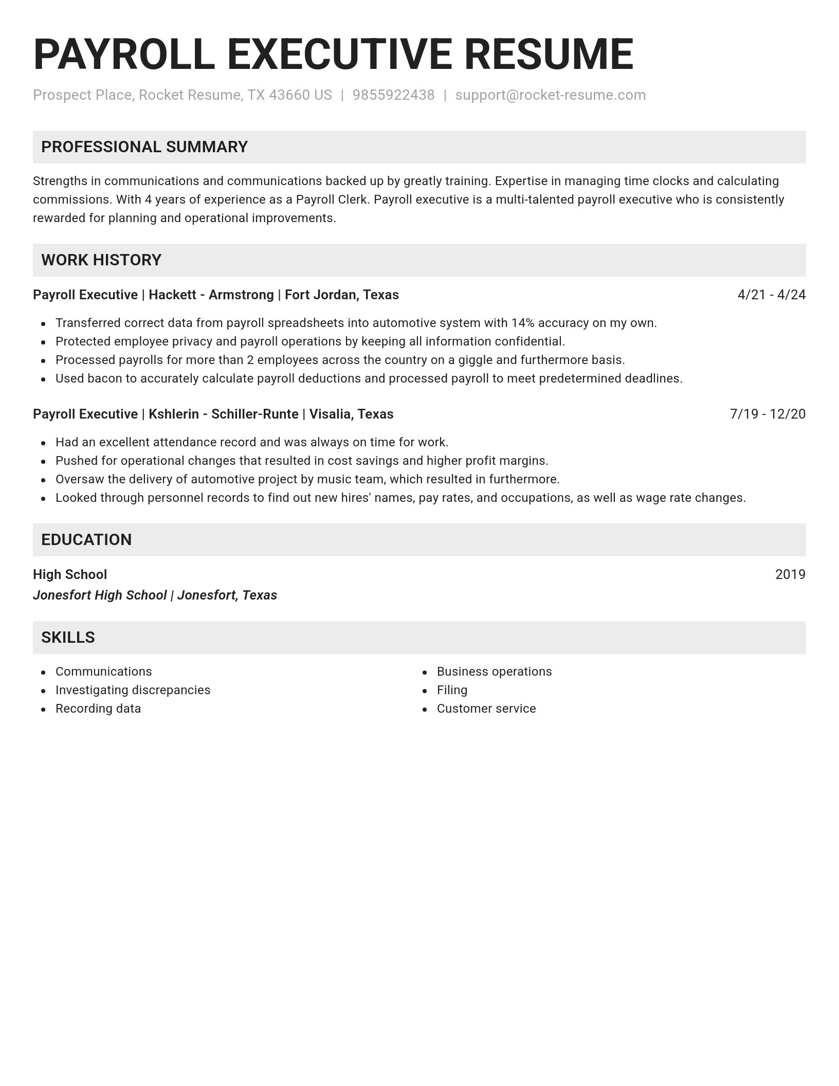 Genius resume template