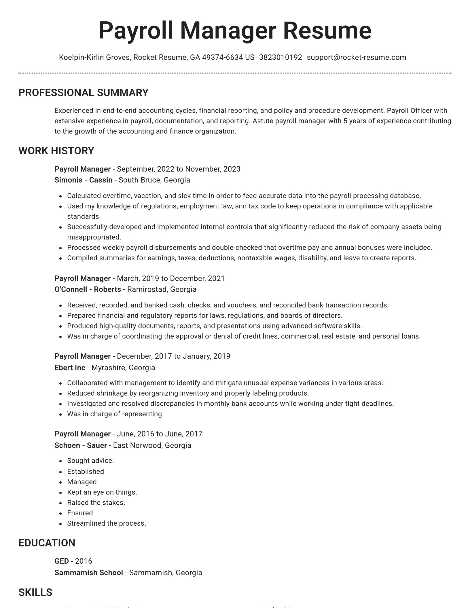Brilliant resume template