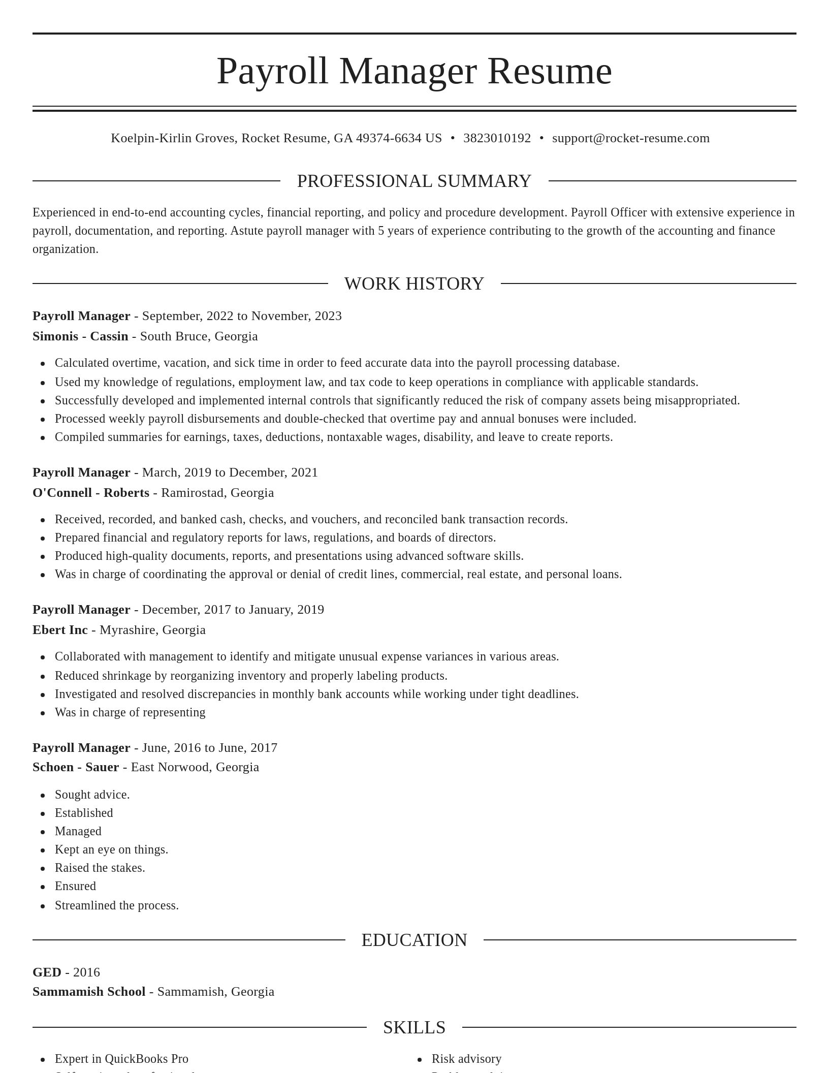 Elegant resume template