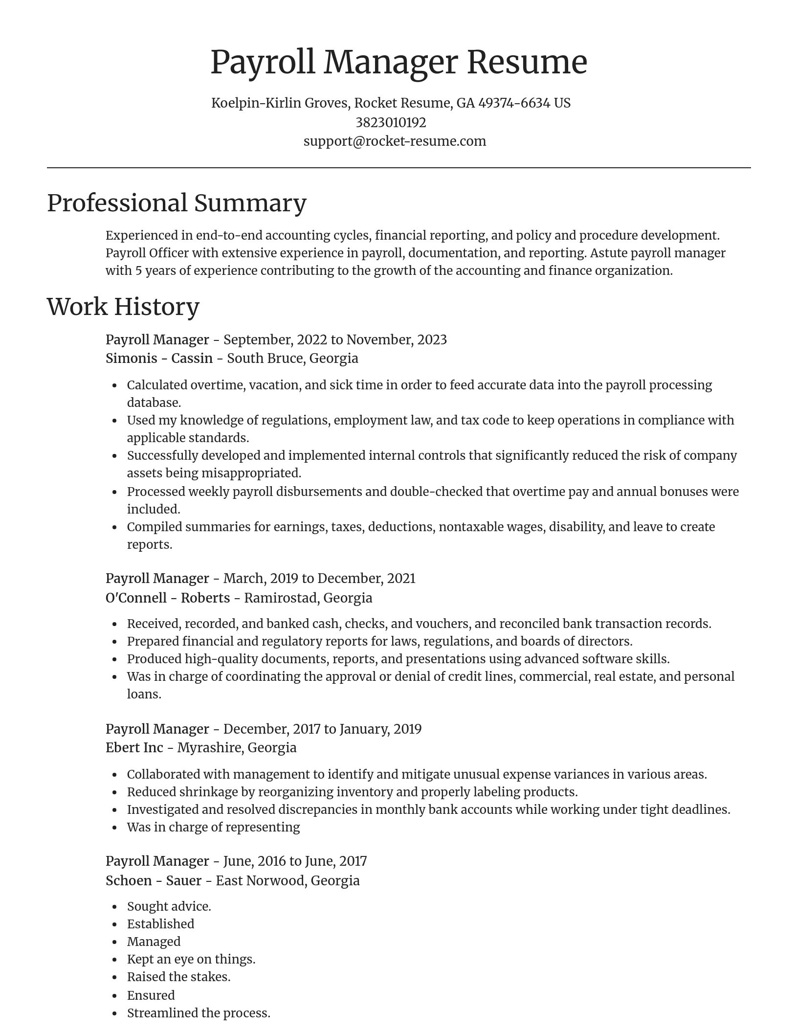 Focal Point resume template