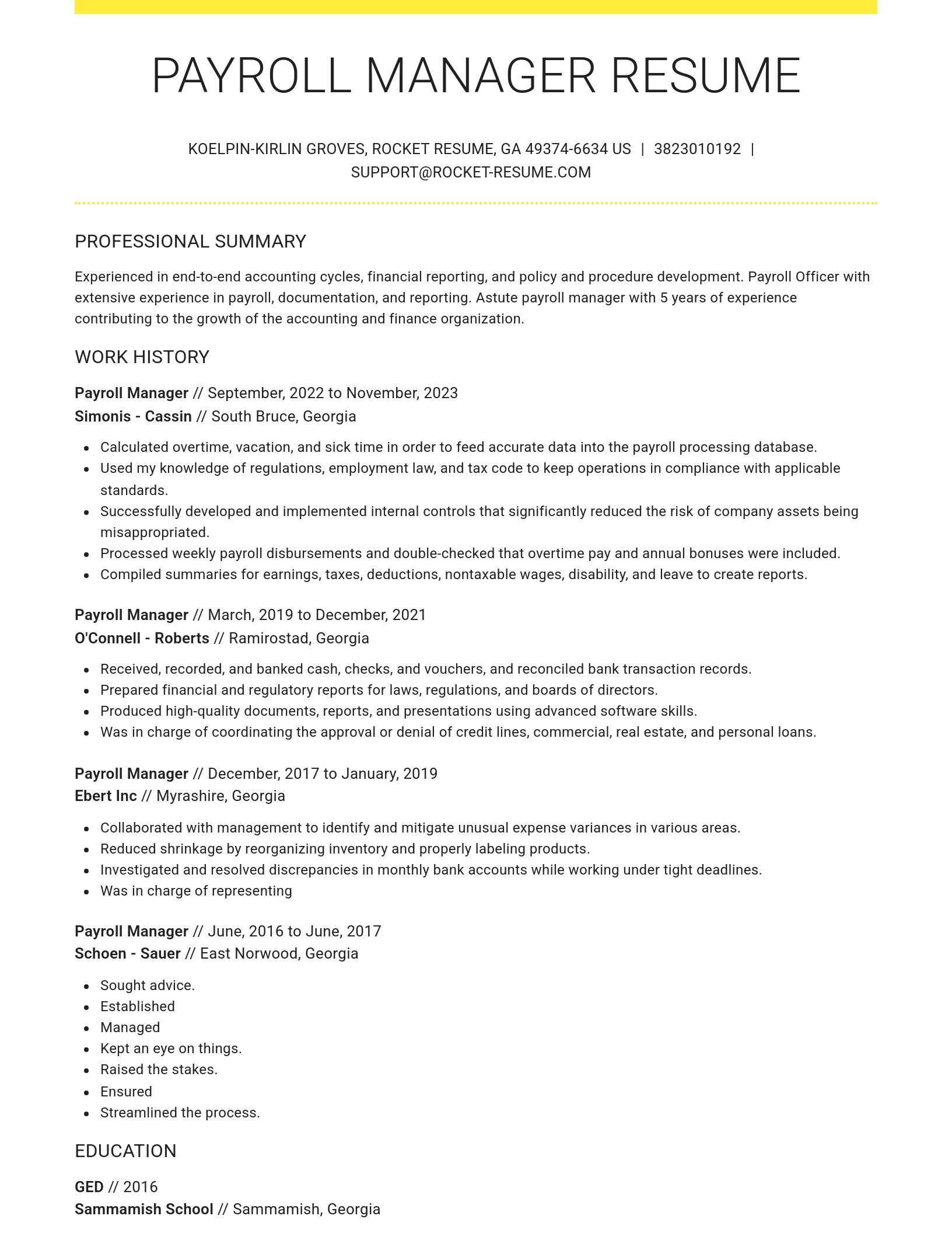 Grand resume template