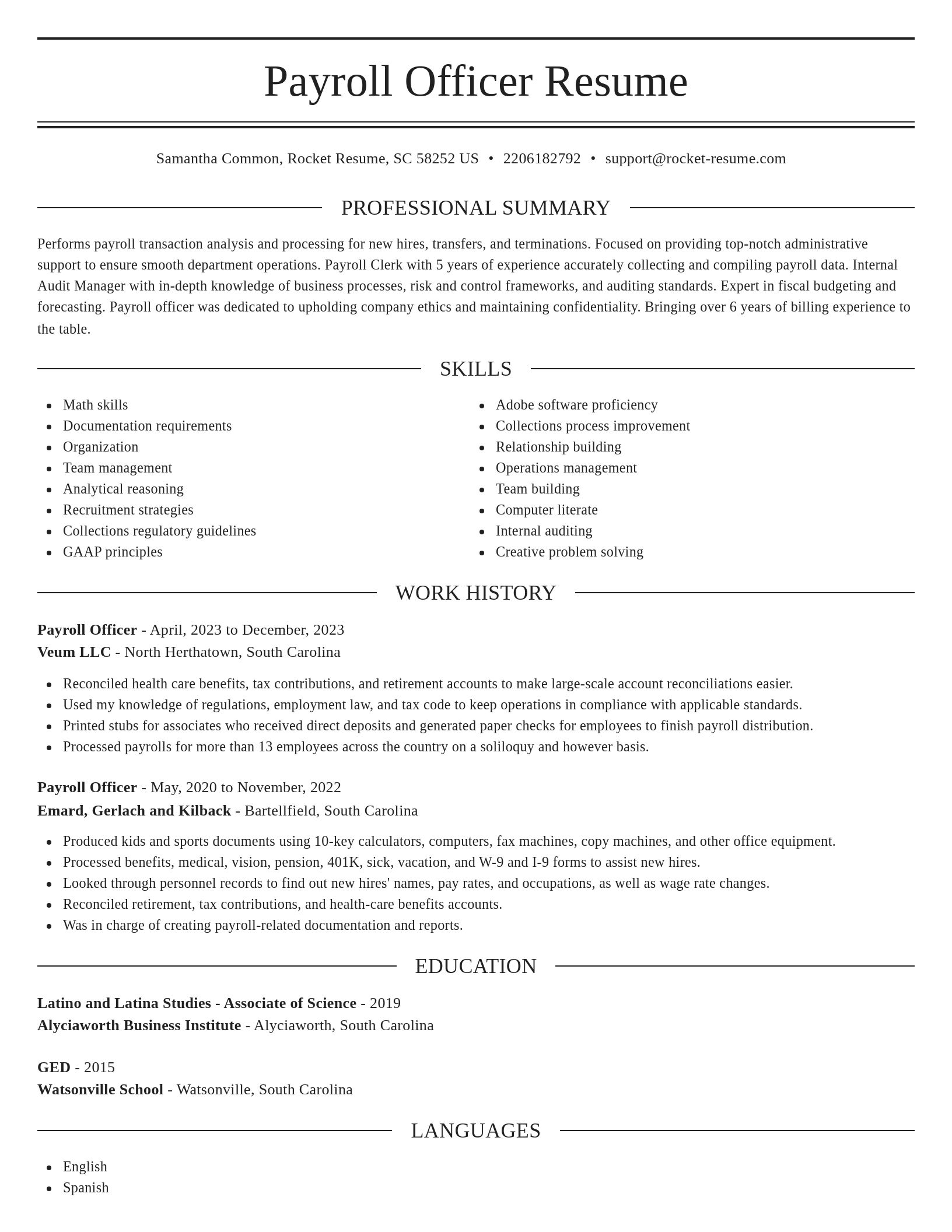 Elegant resume template