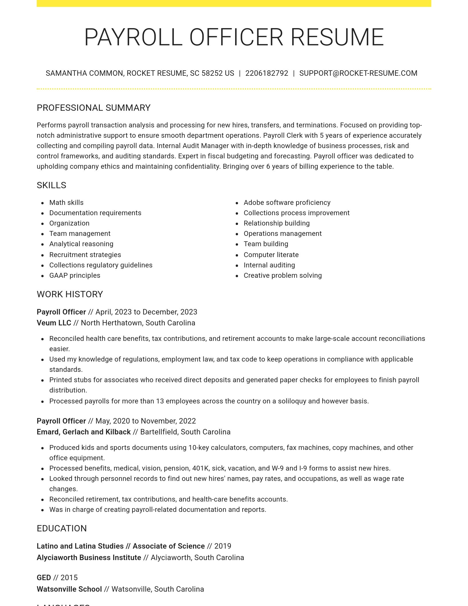 Grand resume template