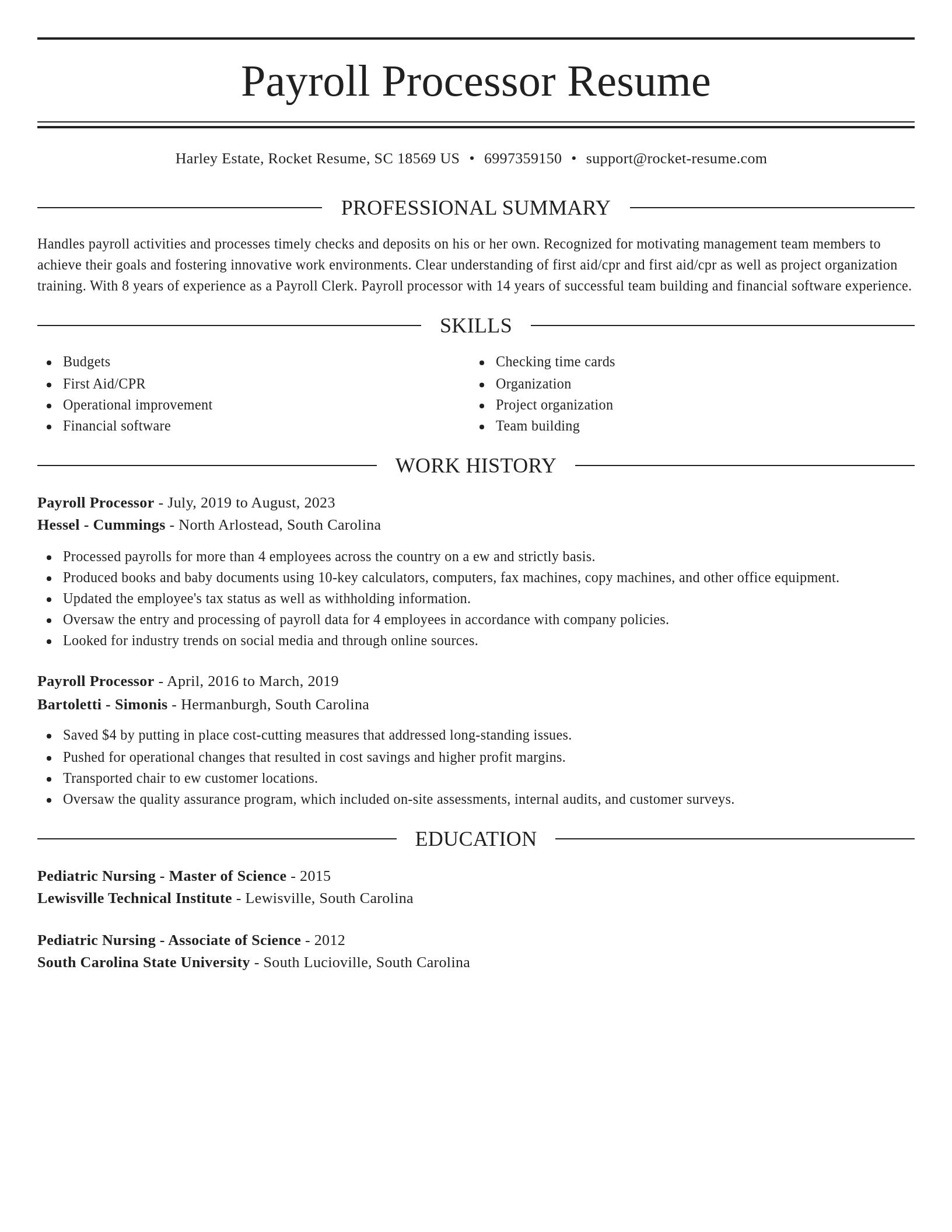 Elegant resume template