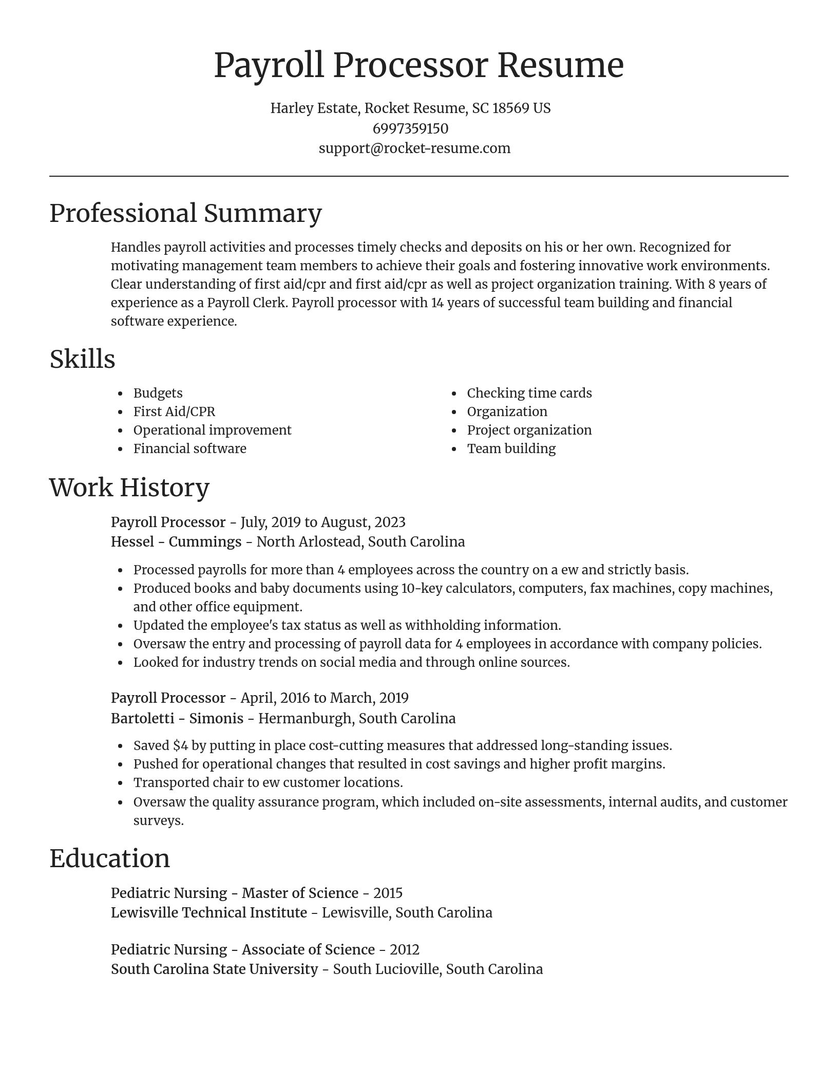 Focal Point resume template