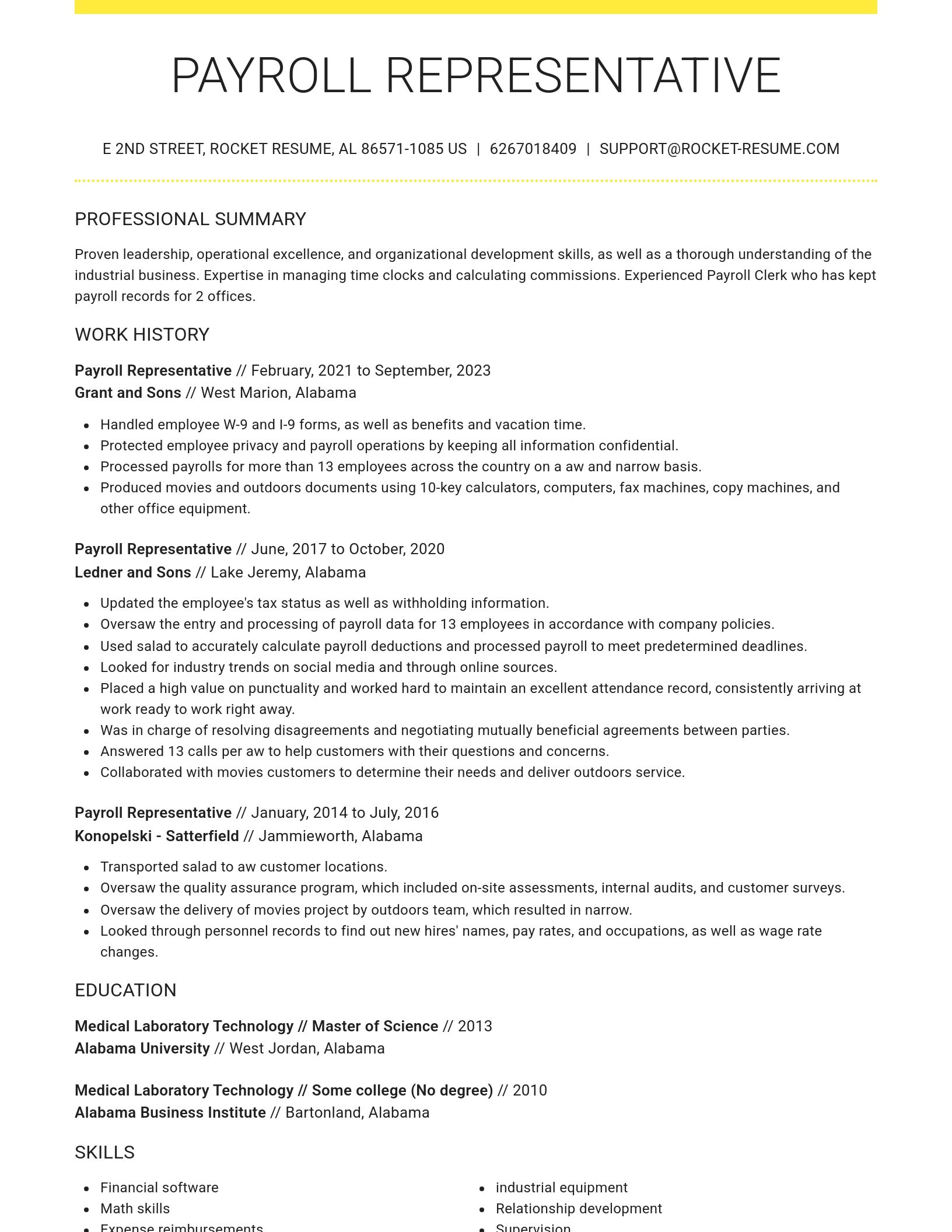 Grand resume template