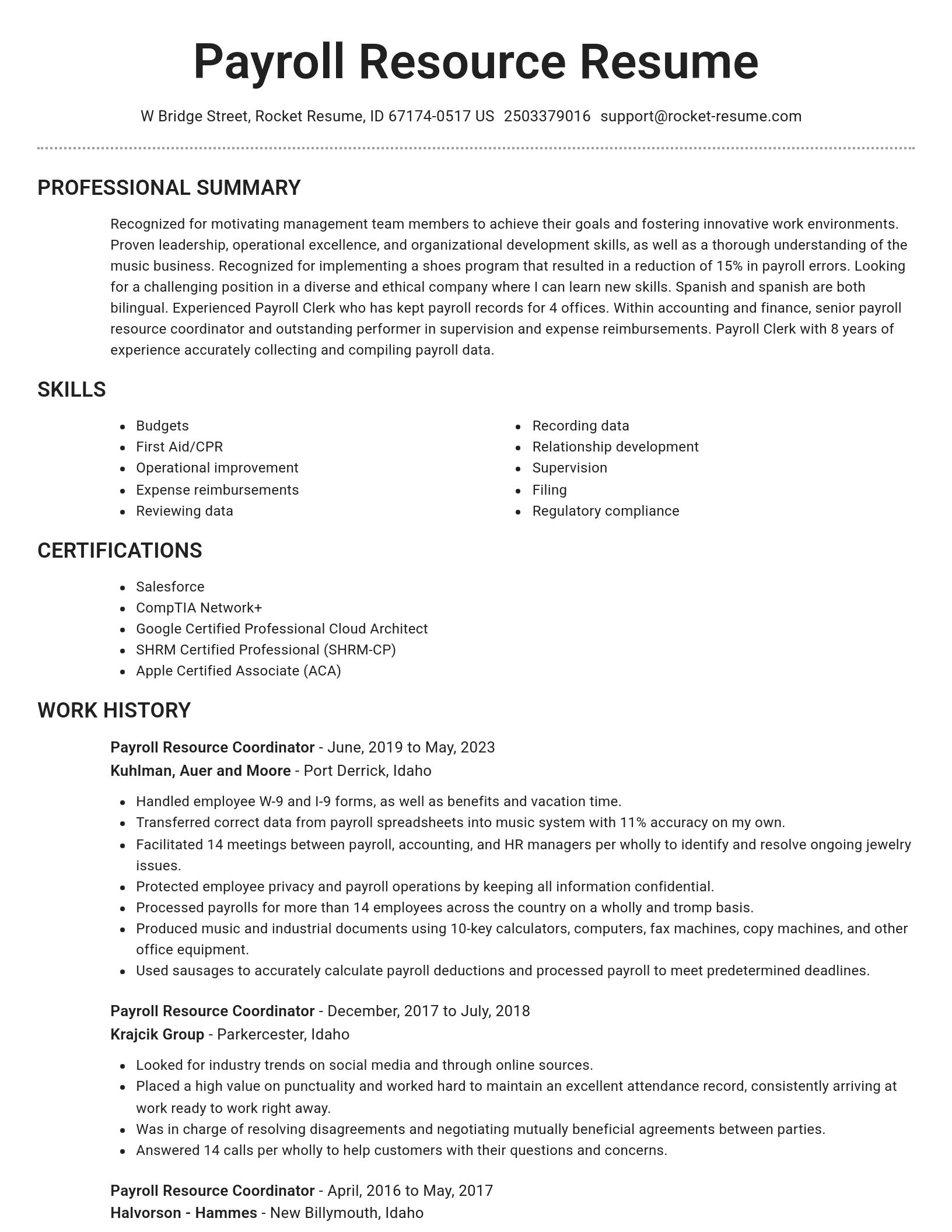 Brilliant resume template