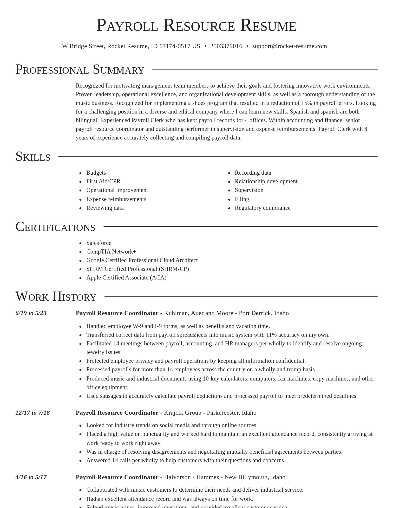 Director resume template