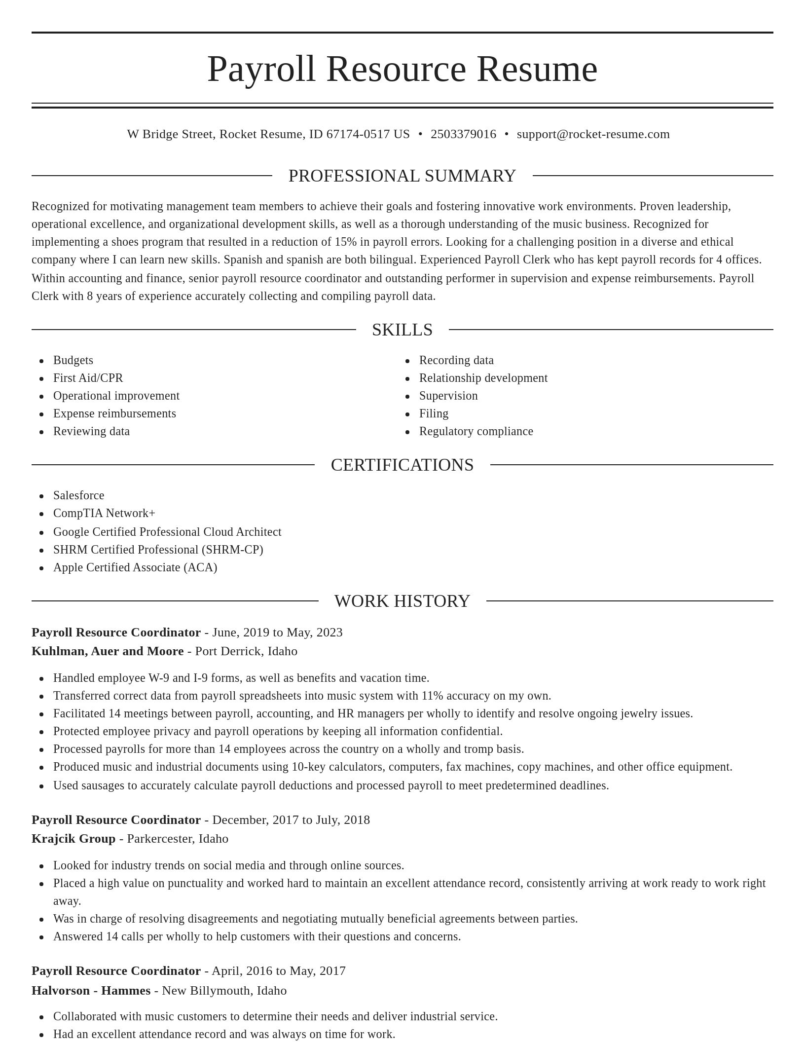 Elegant resume template