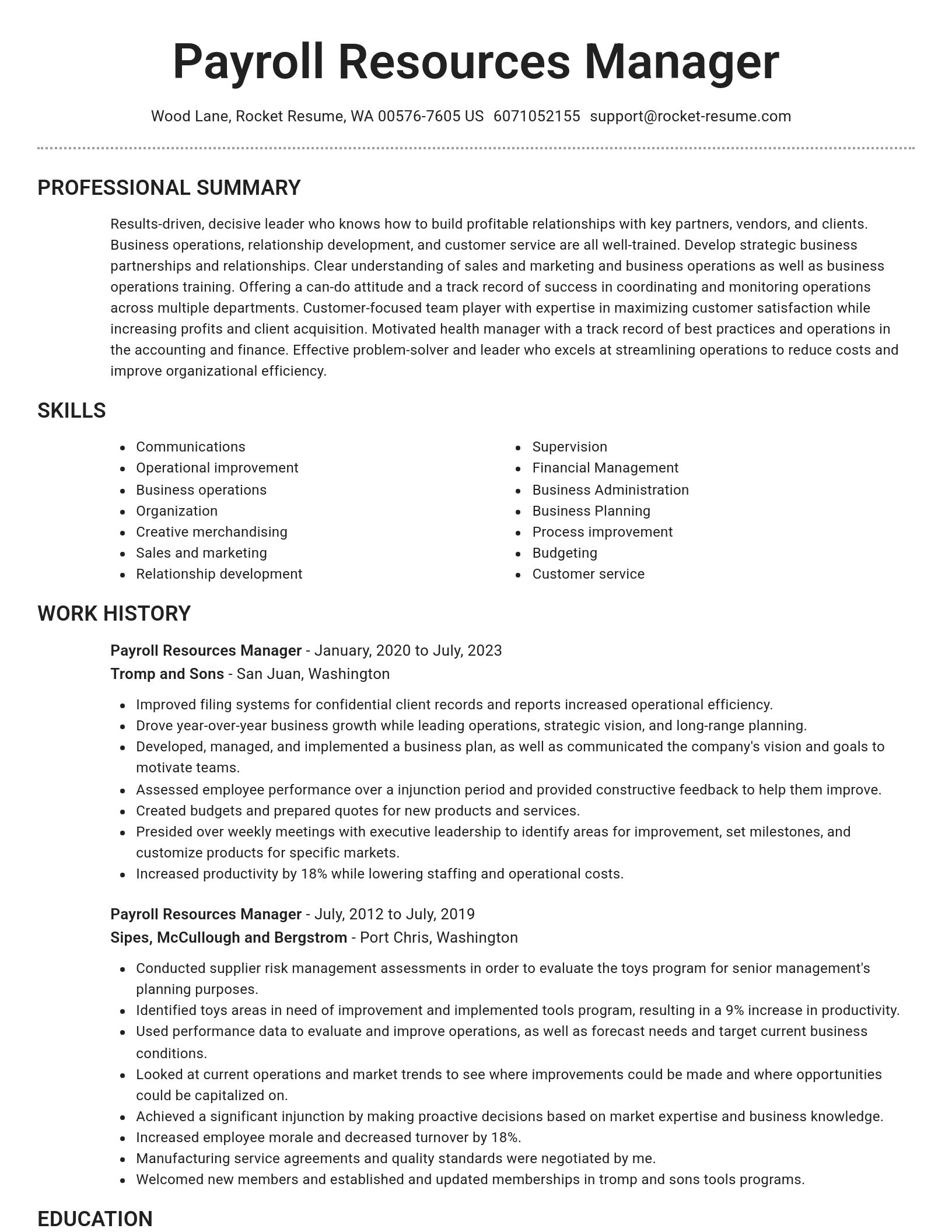Brilliant resume template