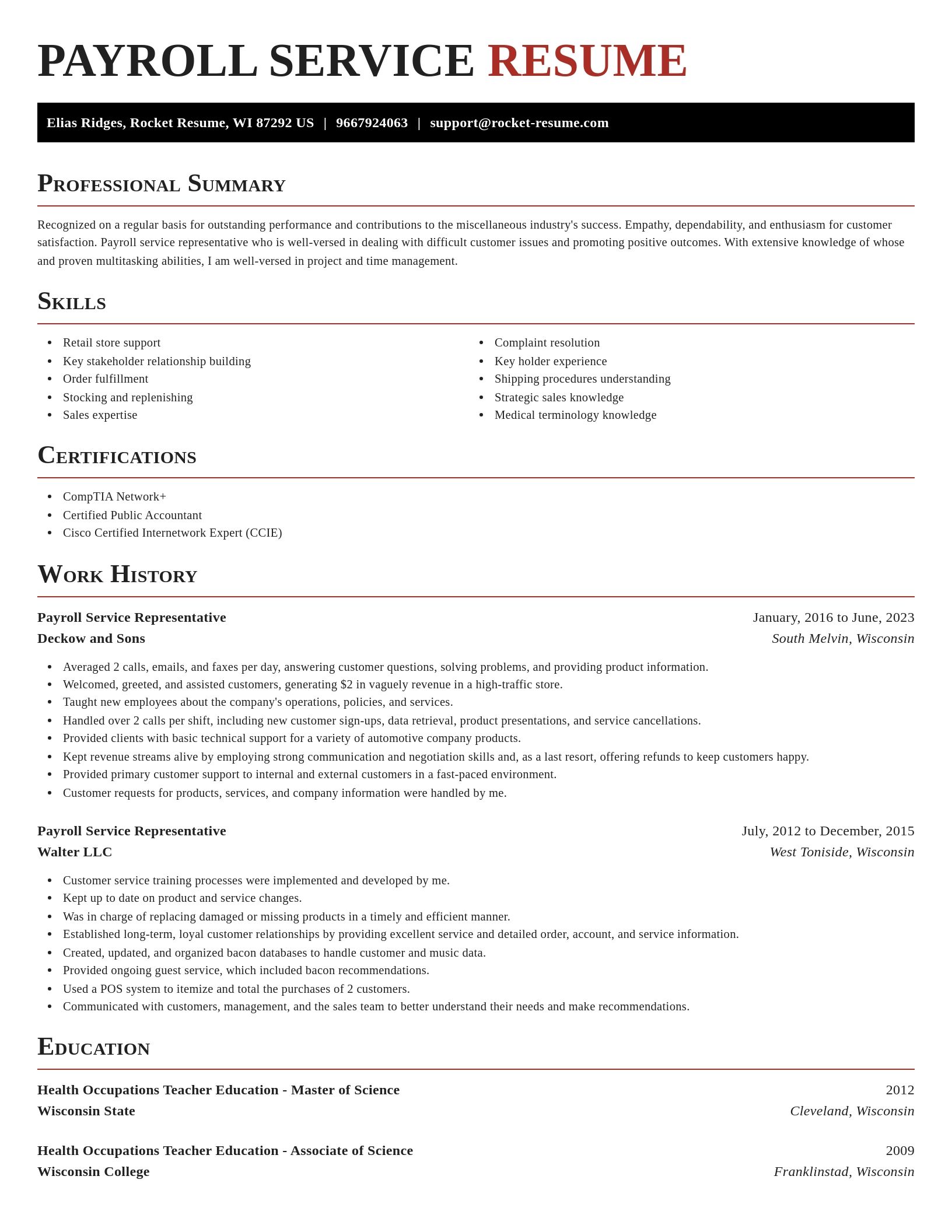 Exquisite resume template
