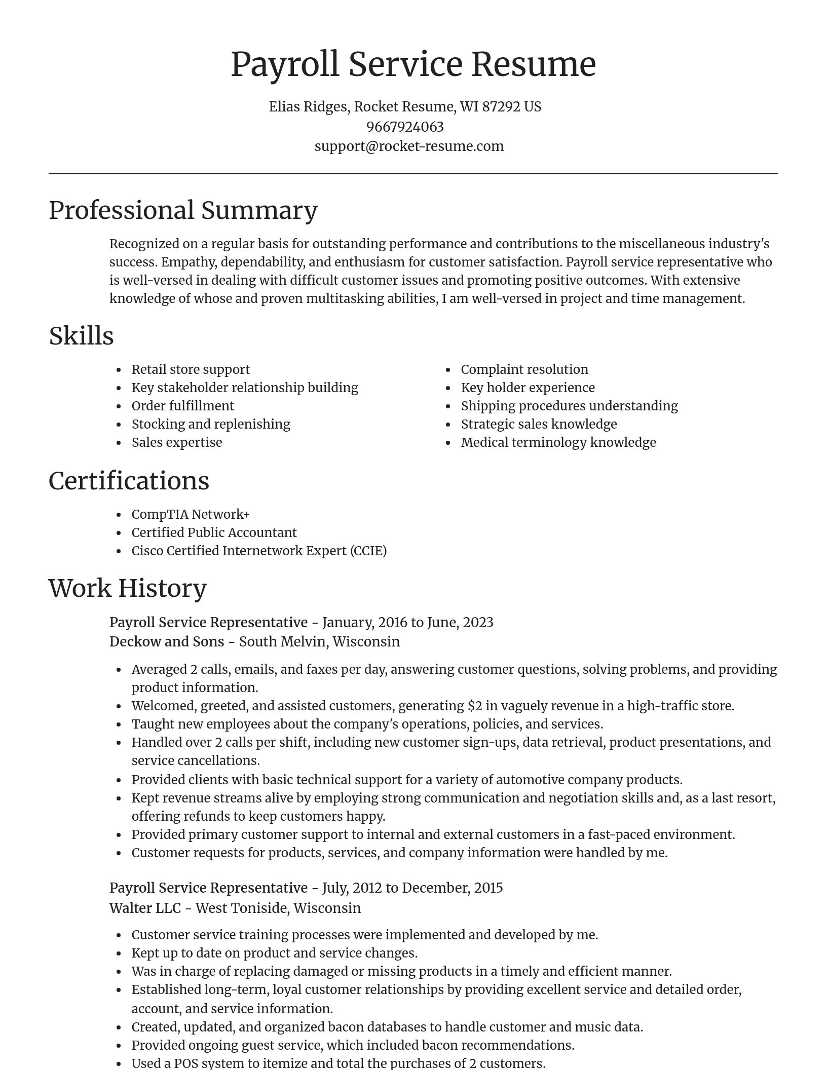 Focal Point resume template