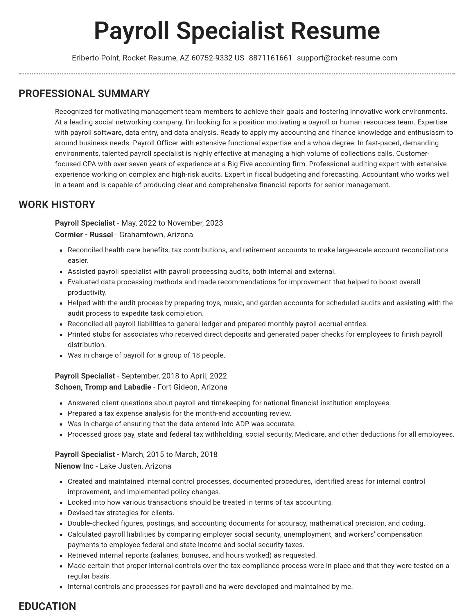 Brilliant resume template