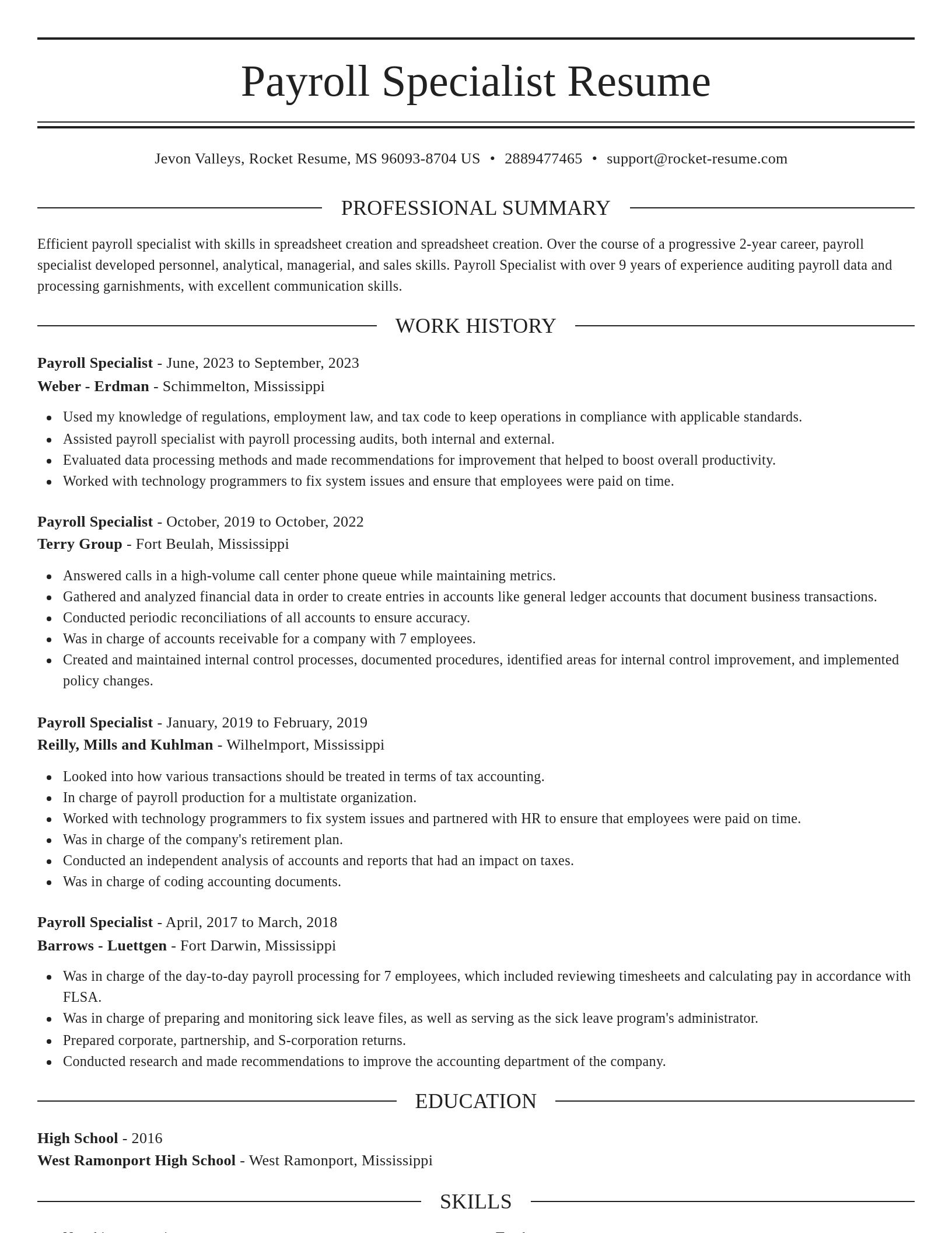 Elegant resume template