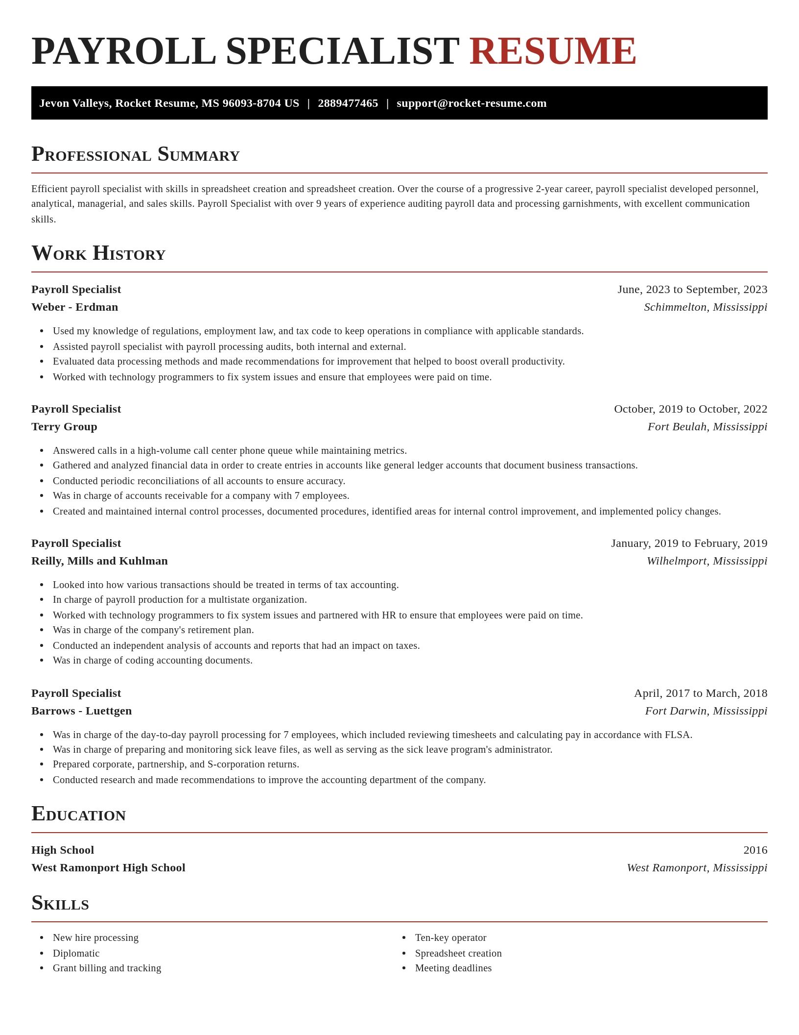 Exquisite resume template