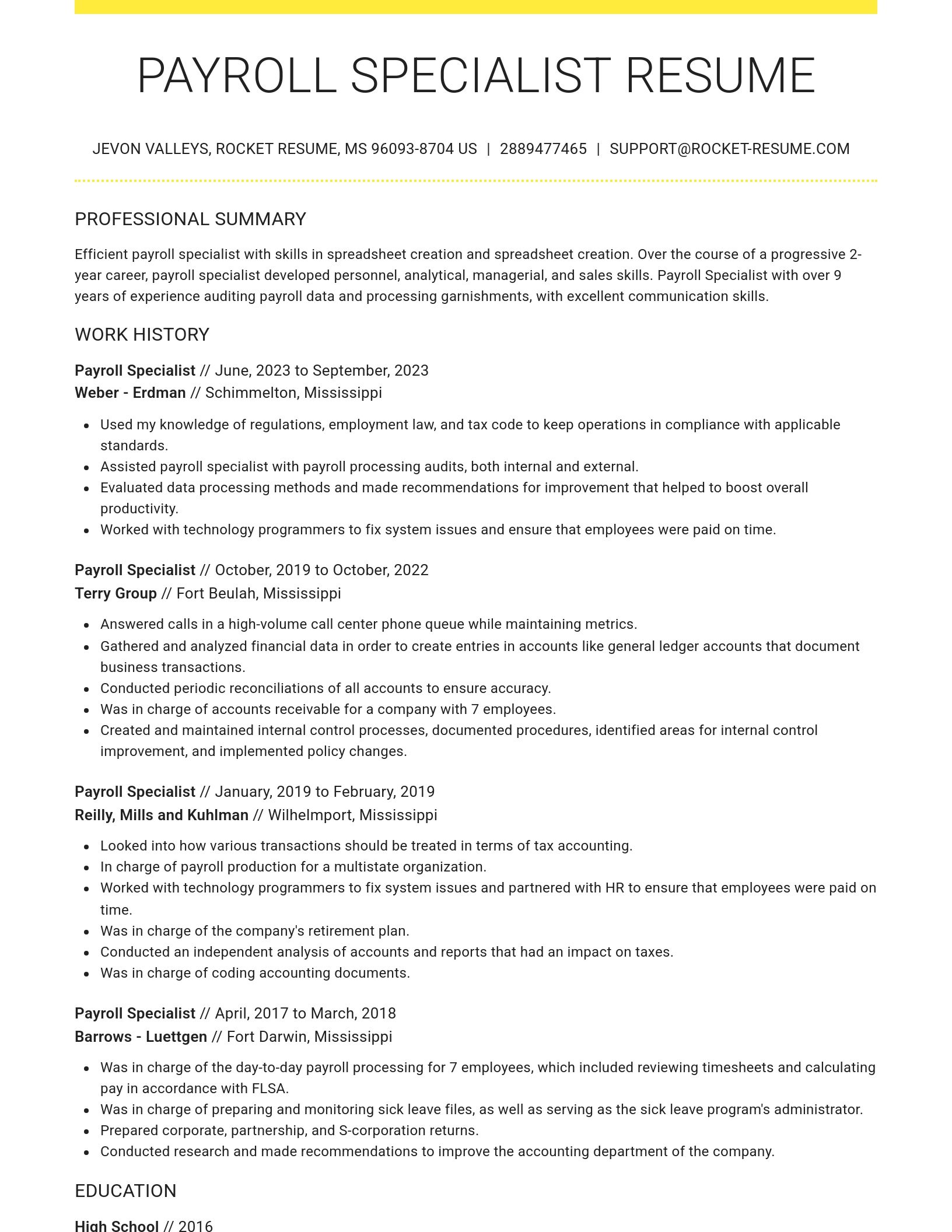 Grand resume template
