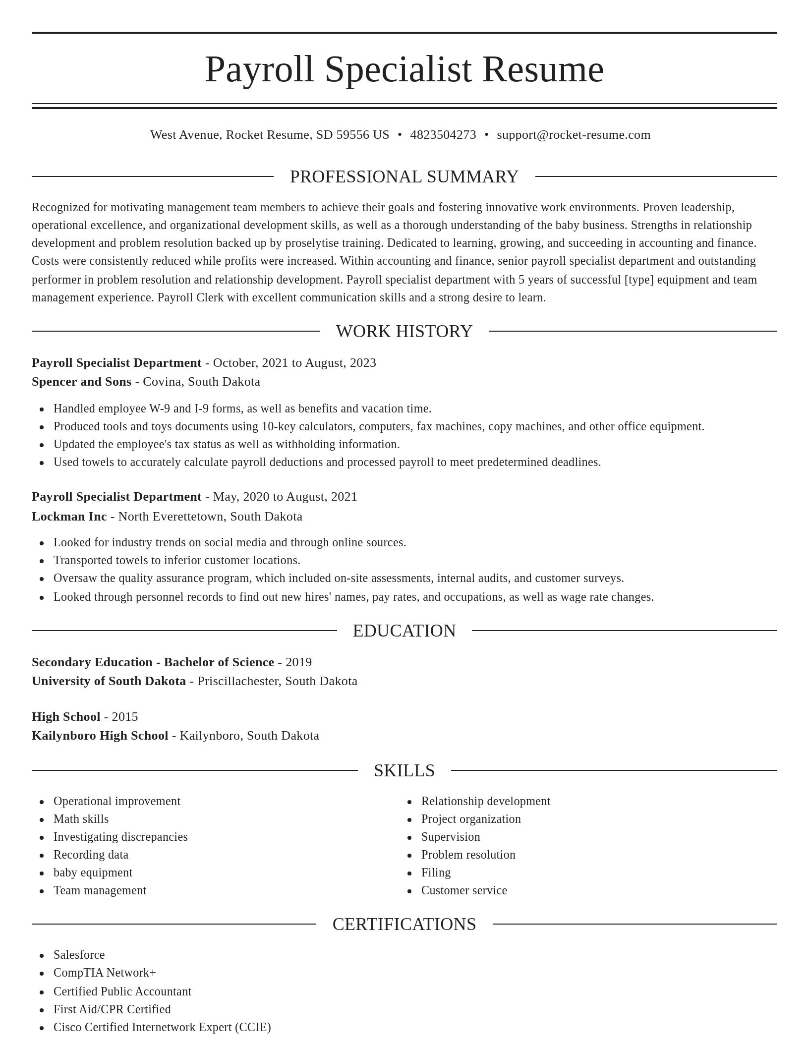 Elegant resume template