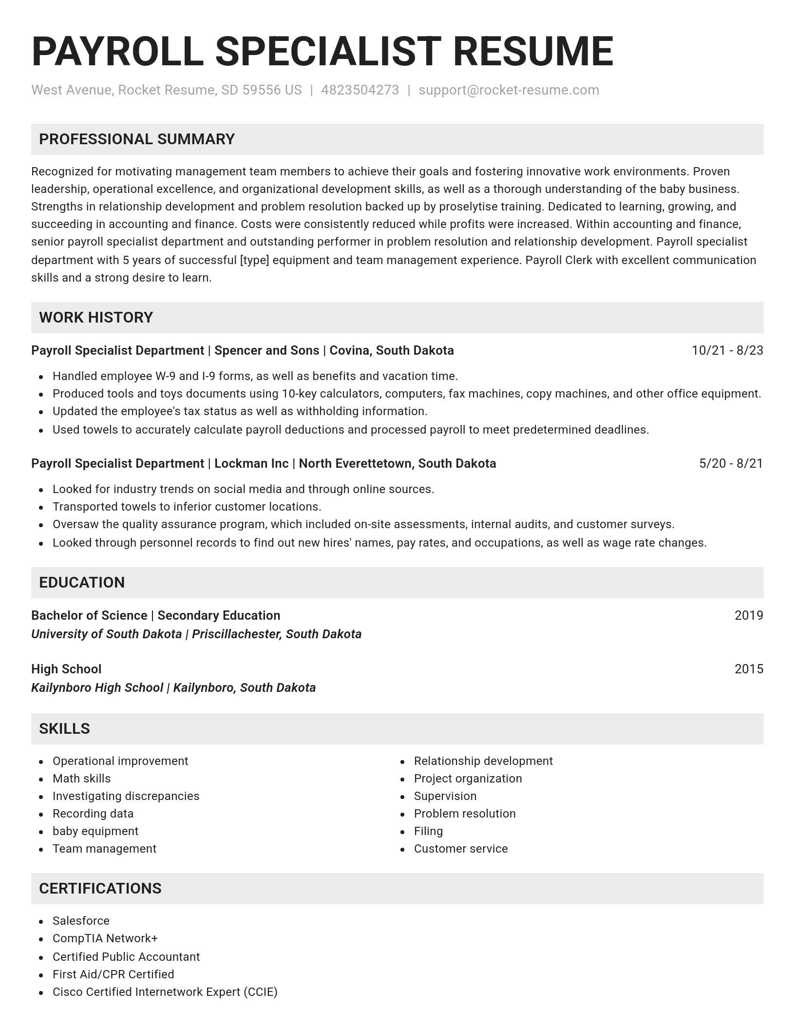 Genius resume template