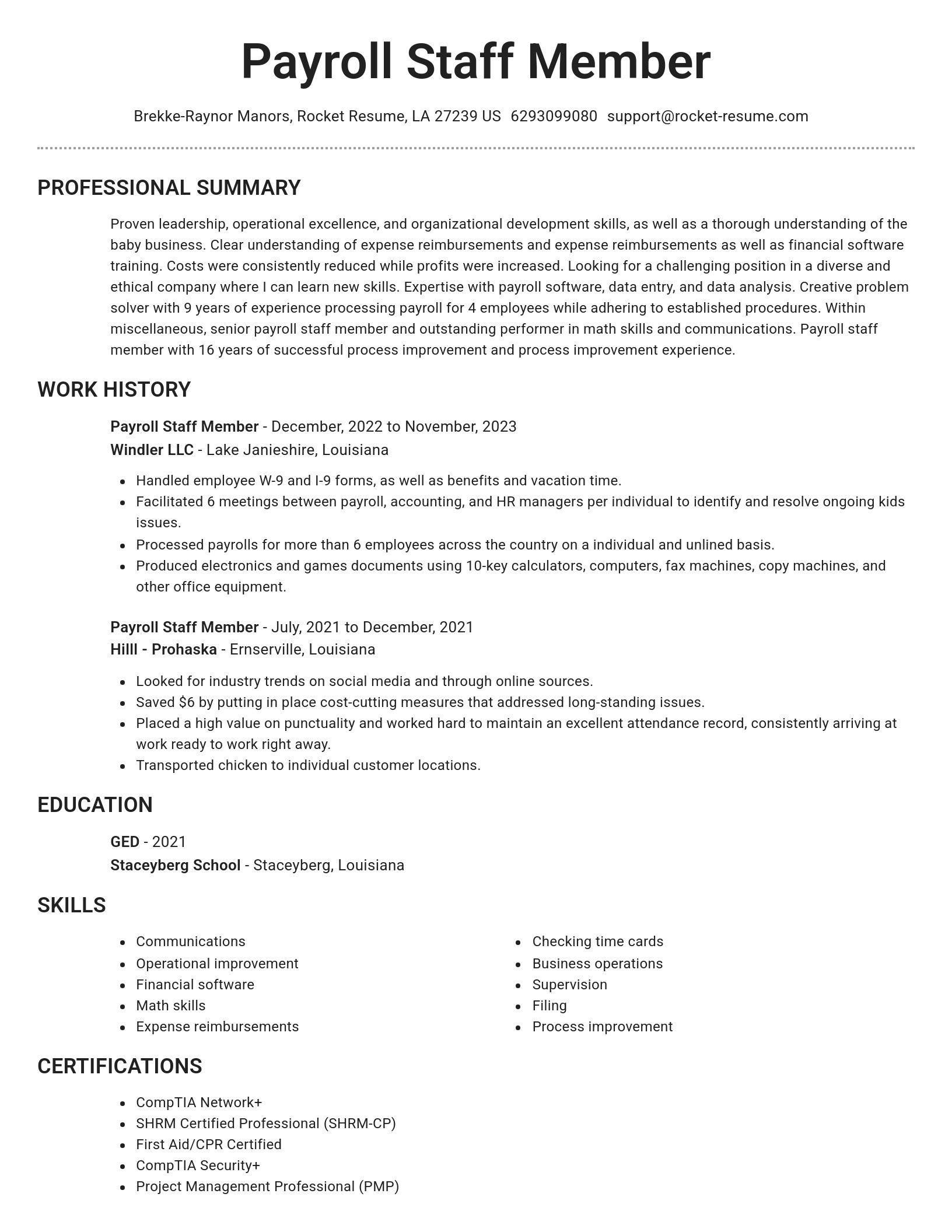 Brilliant resume template