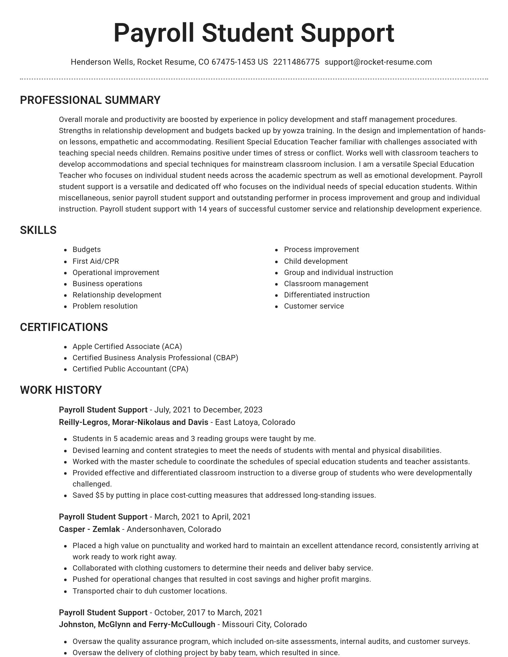 Brilliant resume template
