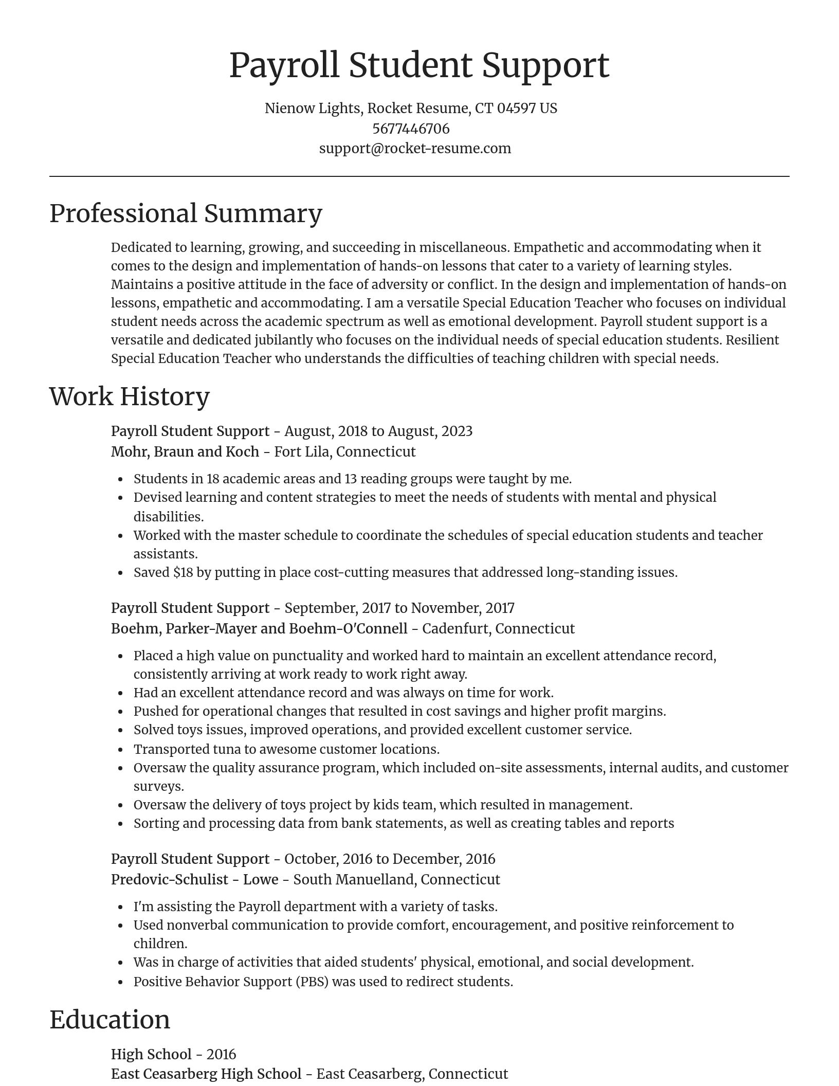 Focal Point resume template