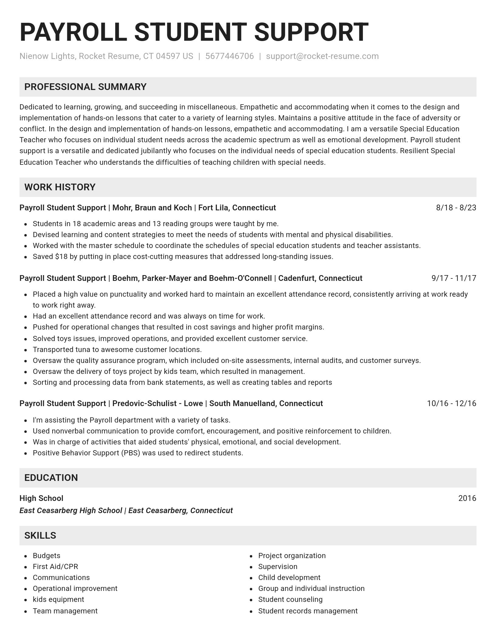 Genius resume template