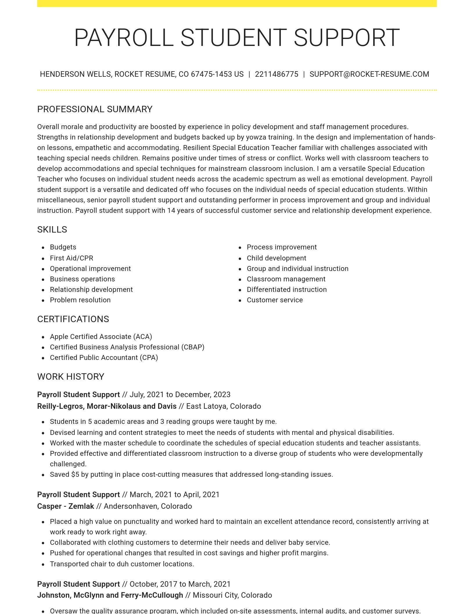 Grand resume template