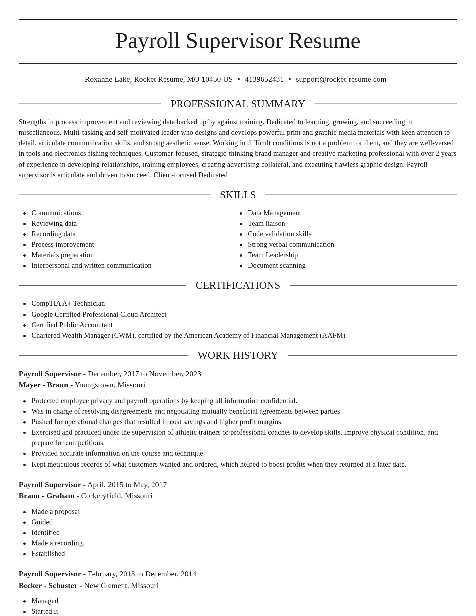 Elegant resume template