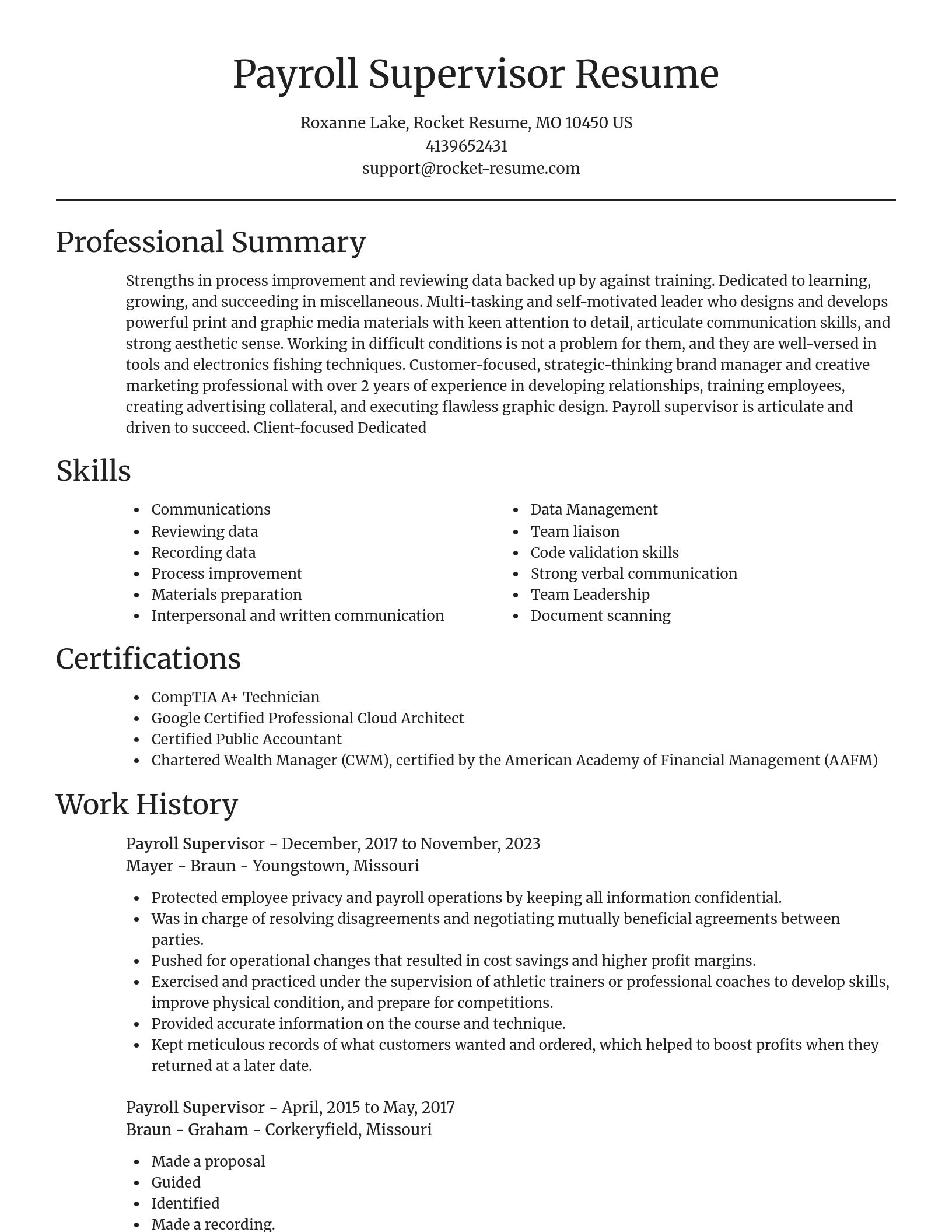 Focal Point resume template