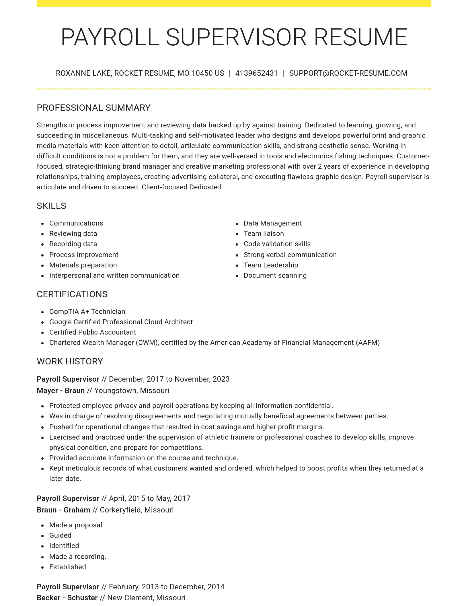 Grand resume template