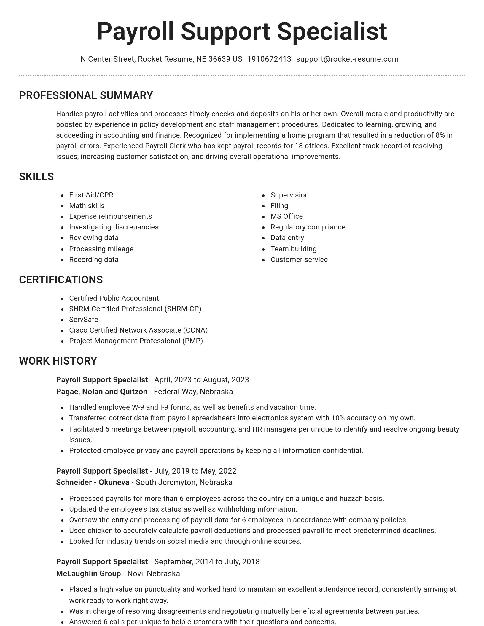 Brilliant resume template
