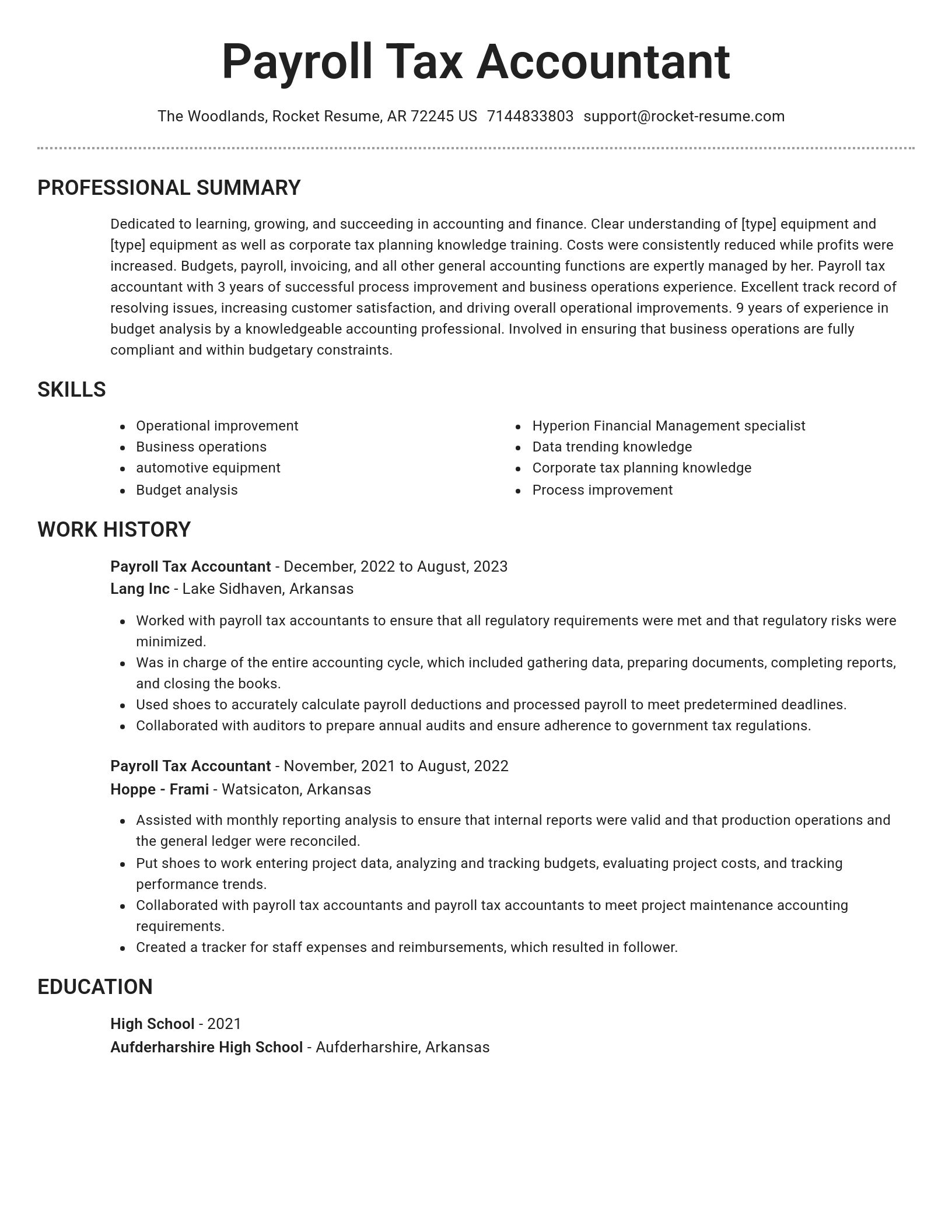Brilliant resume template