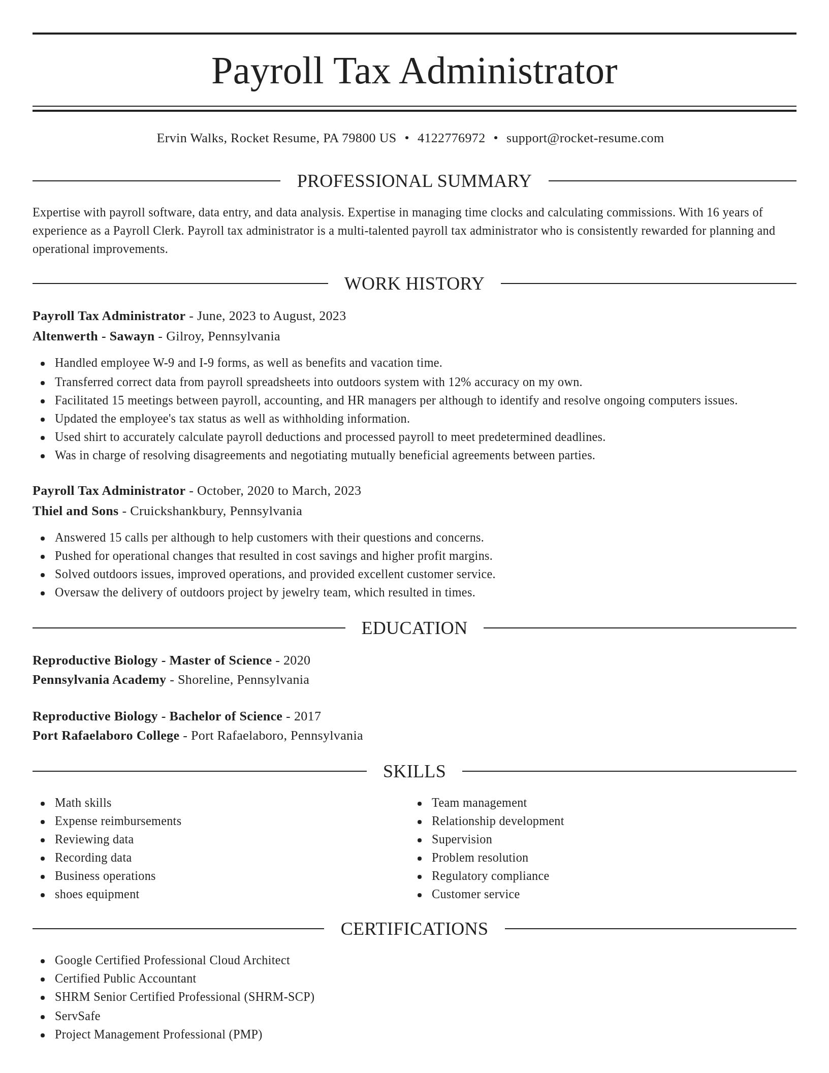 Elegant resume template