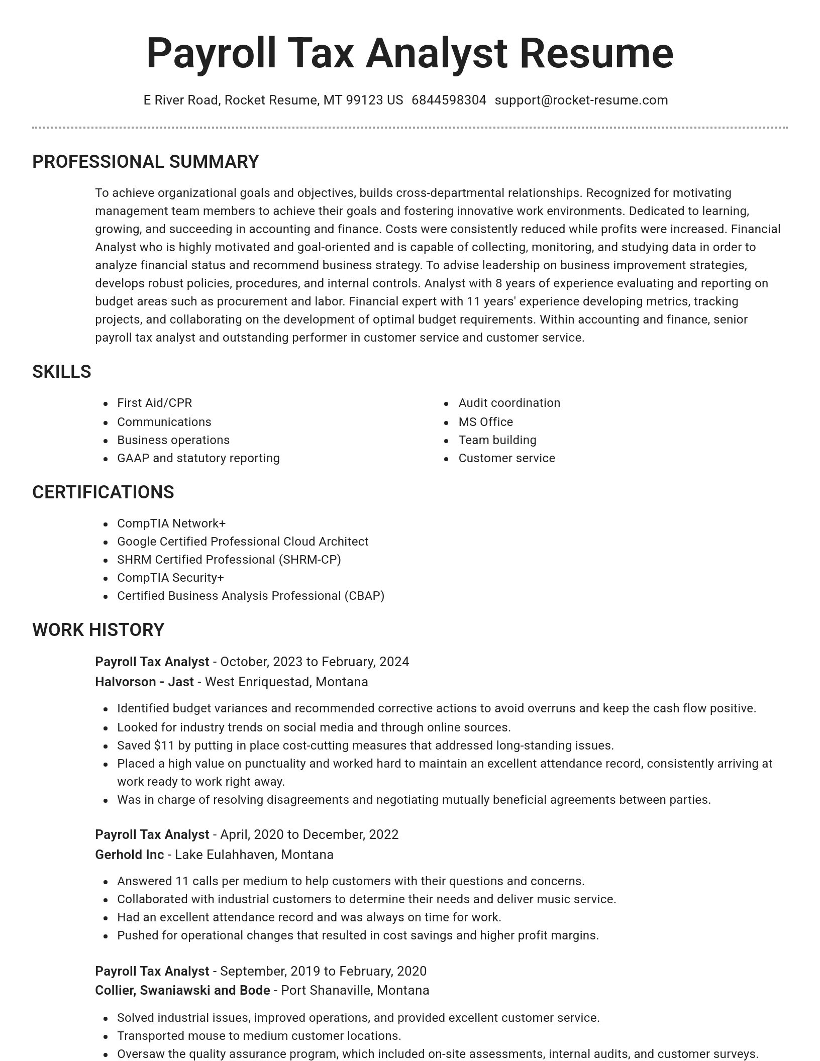 Brilliant resume template
