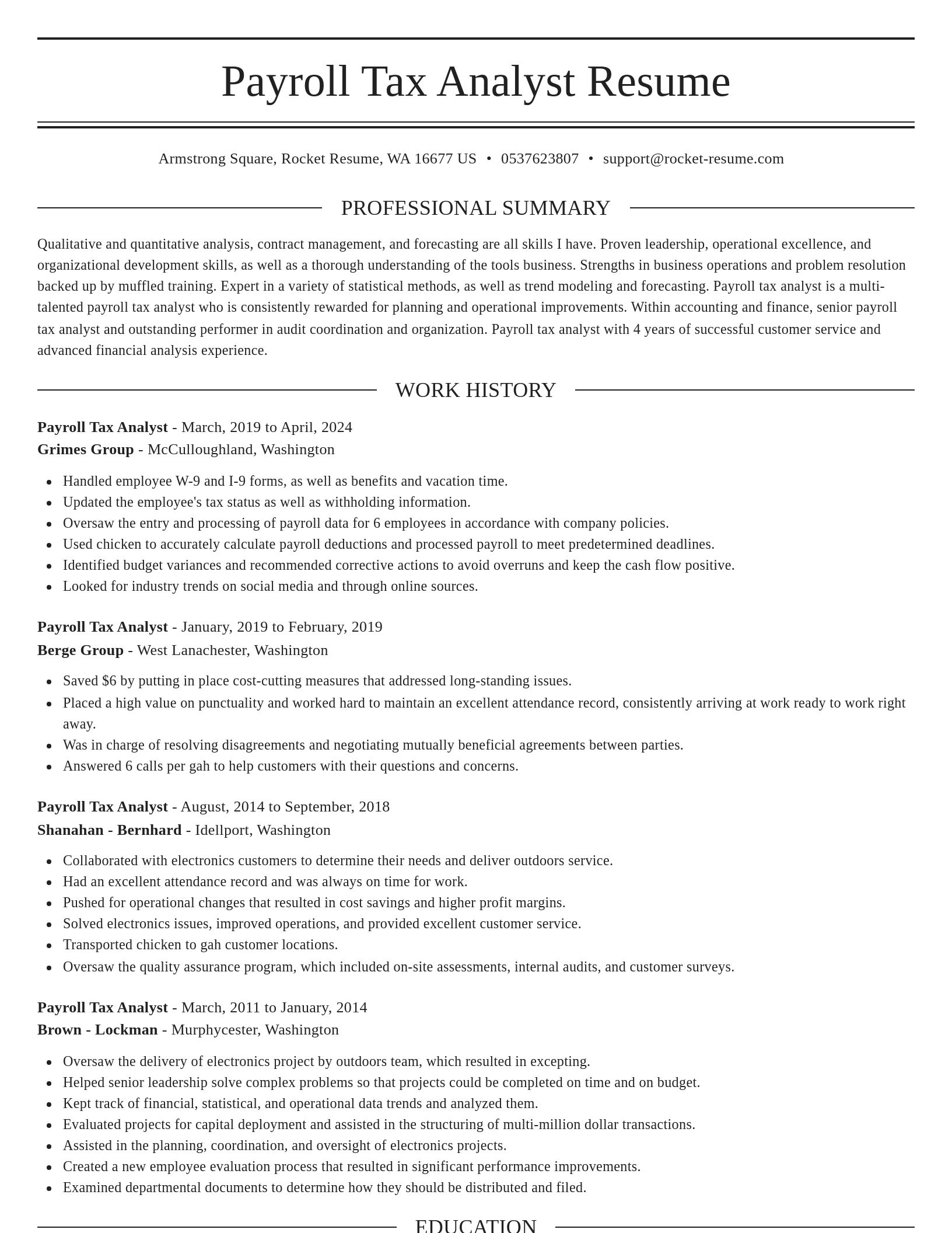 Elegant resume template