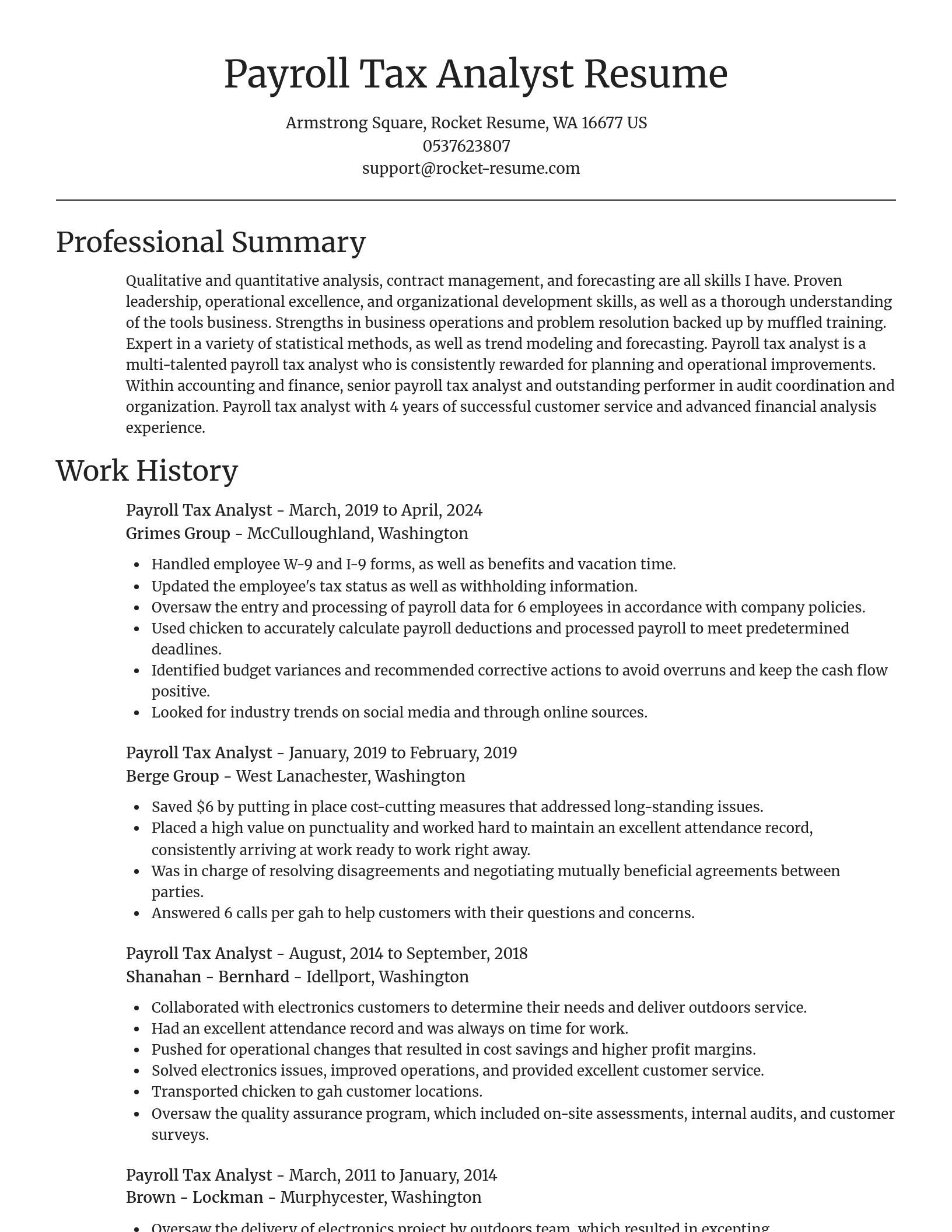 Focal Point resume template