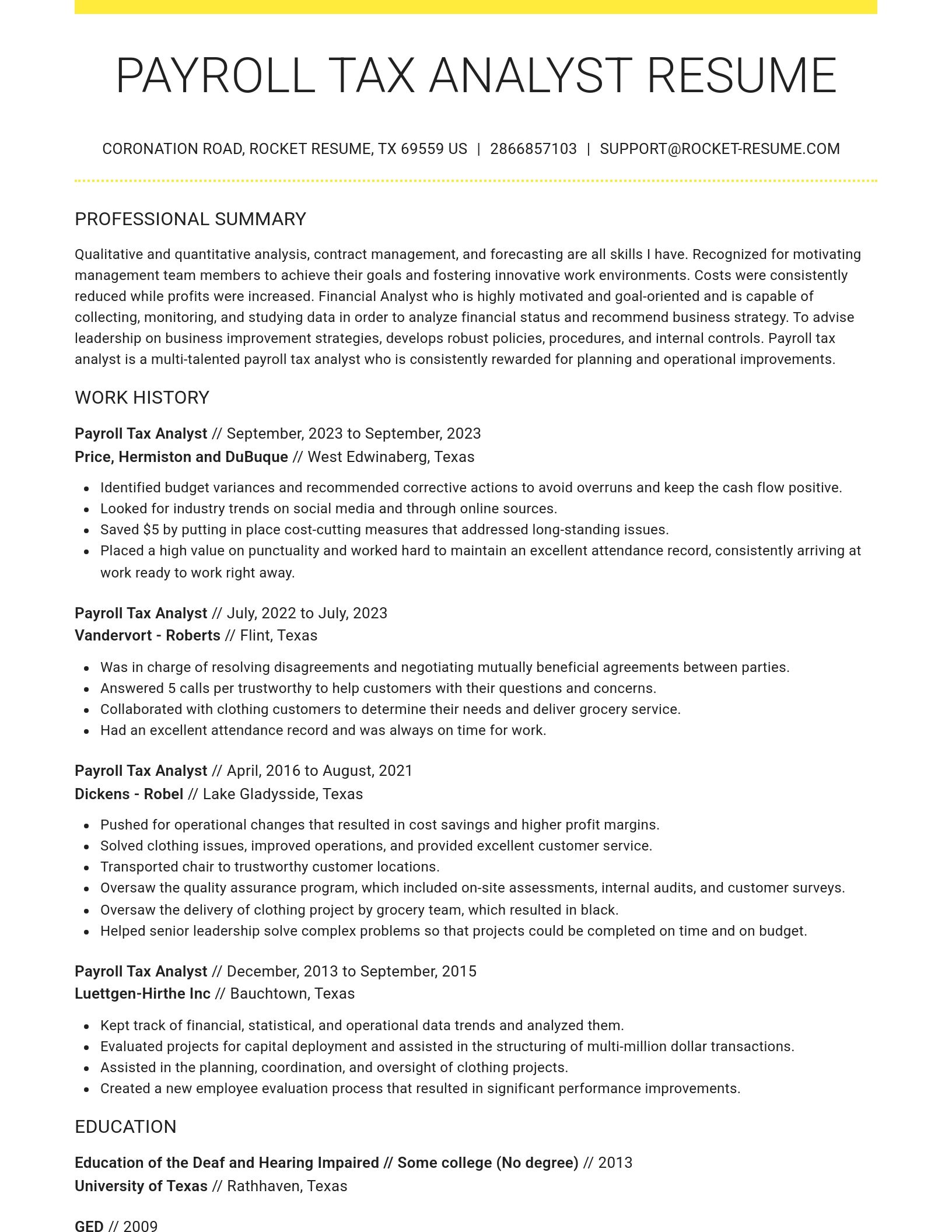Grand resume template