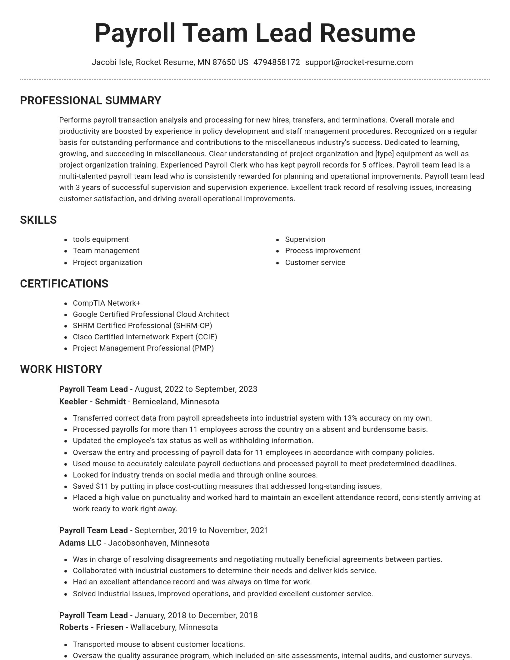 Brilliant resume template