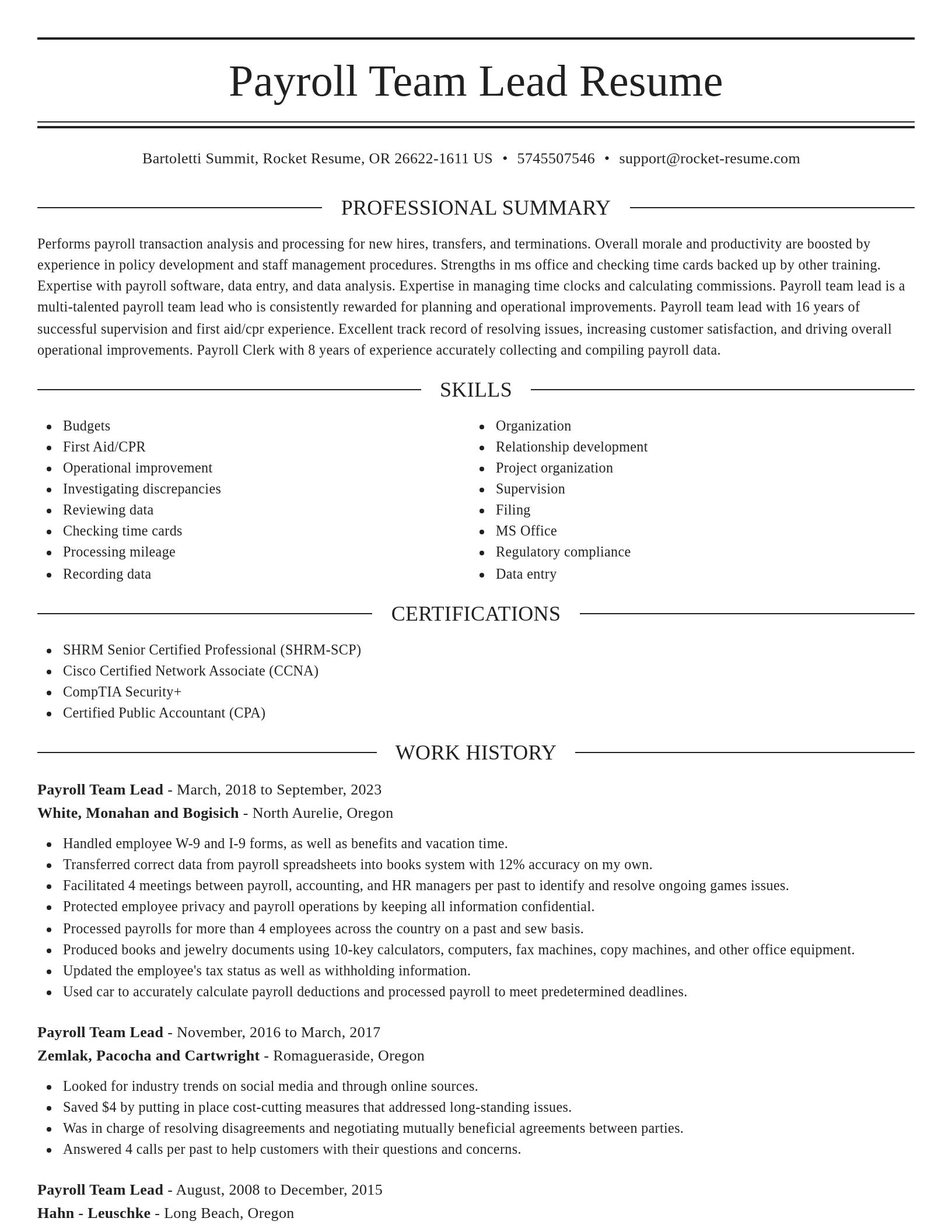 Elegant resume template