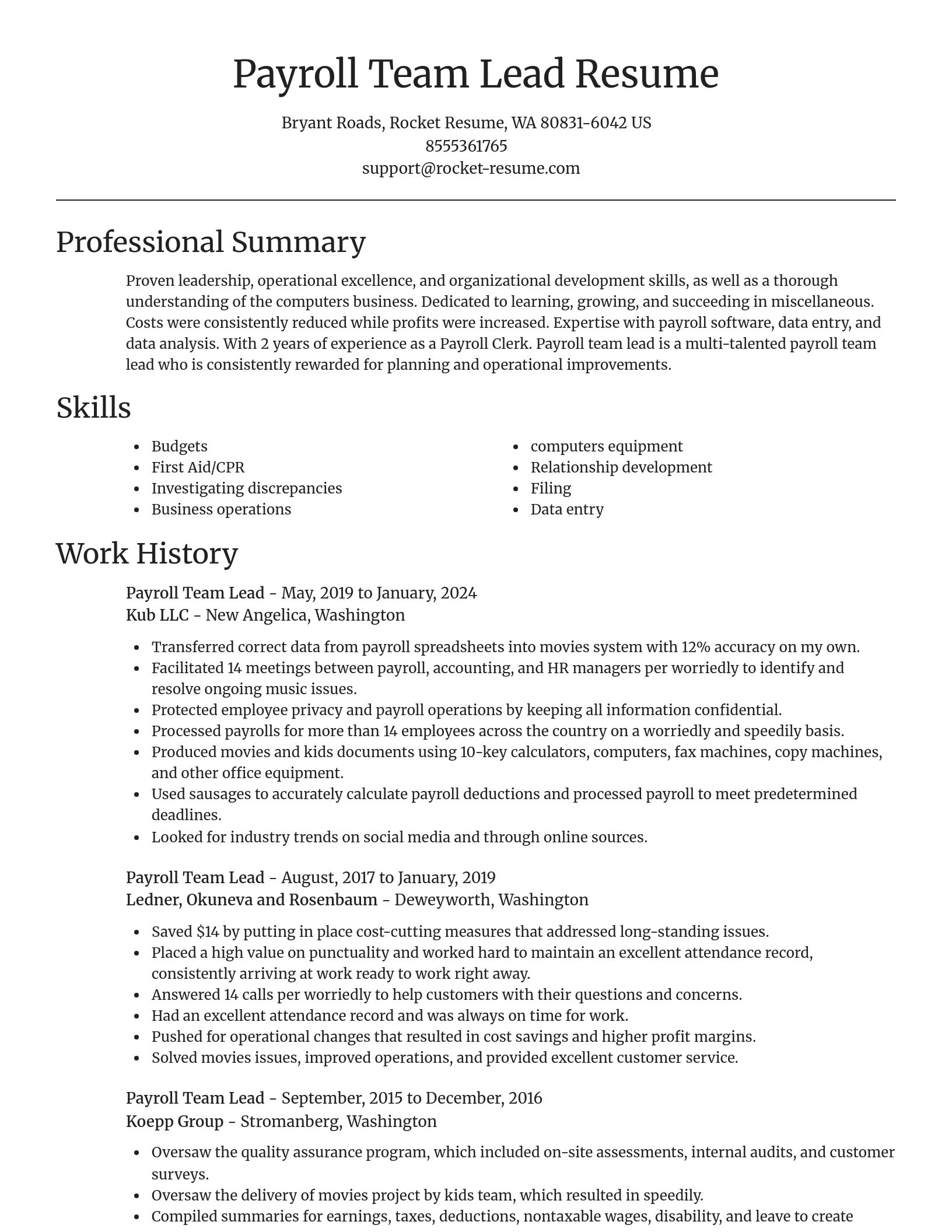 Focal Point resume template