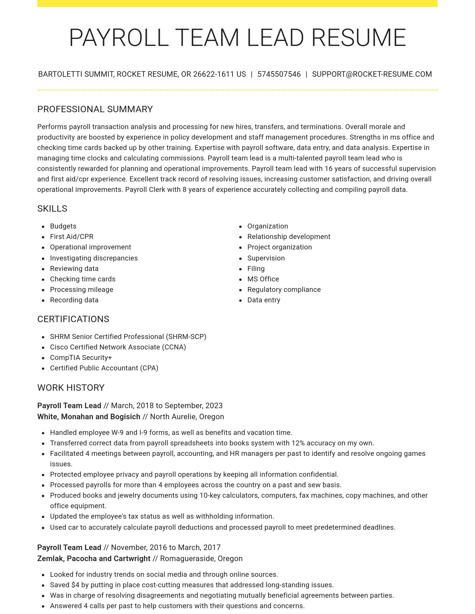 Grand resume template