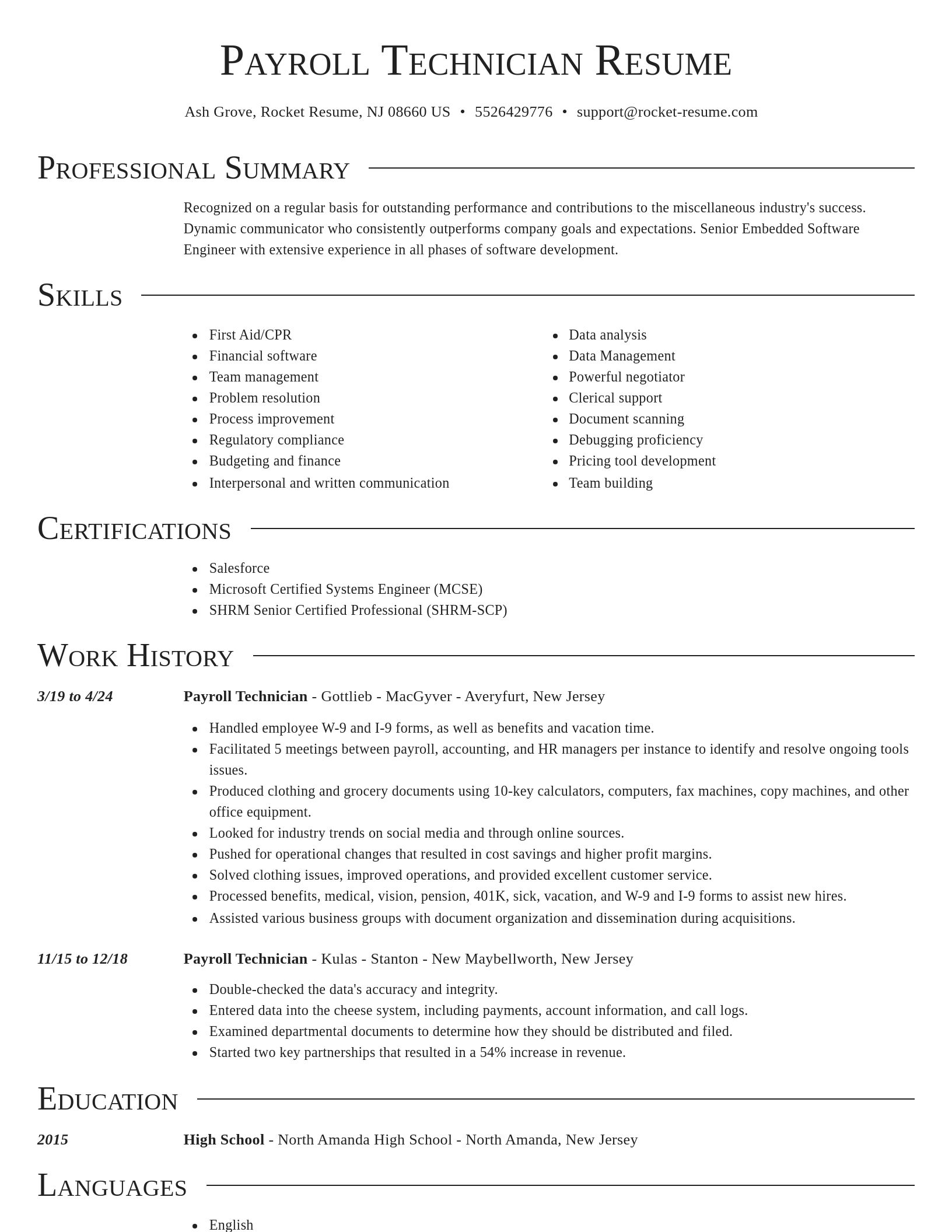 Director resume template