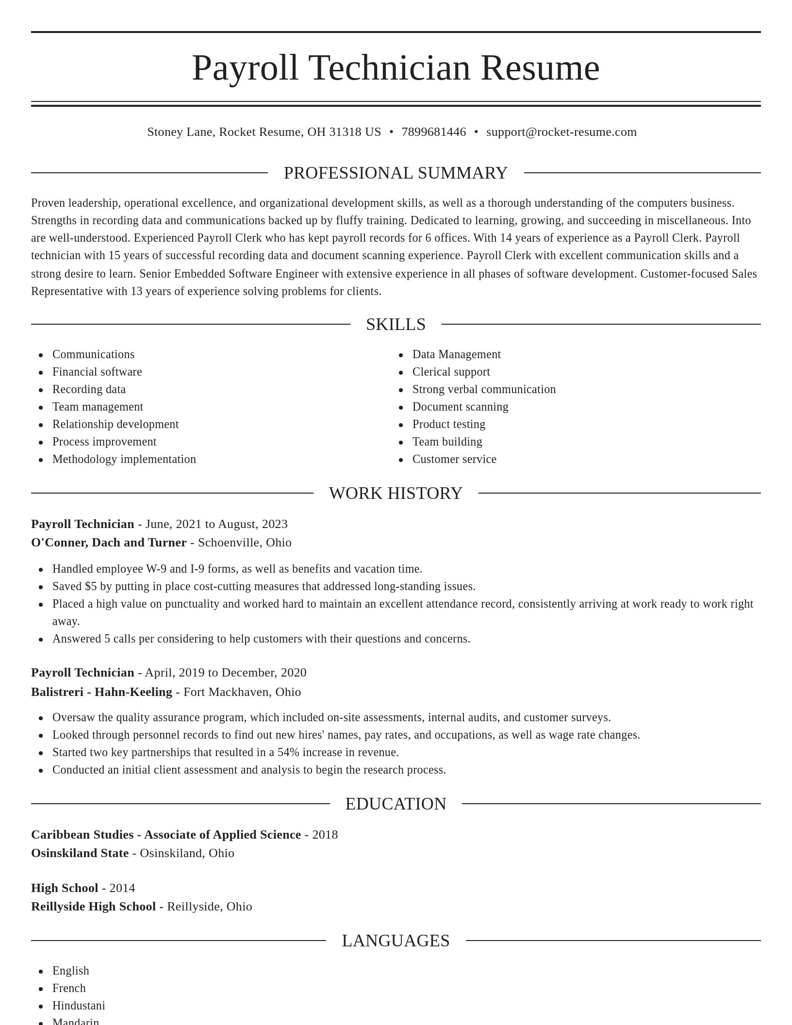 Elegant resume template
