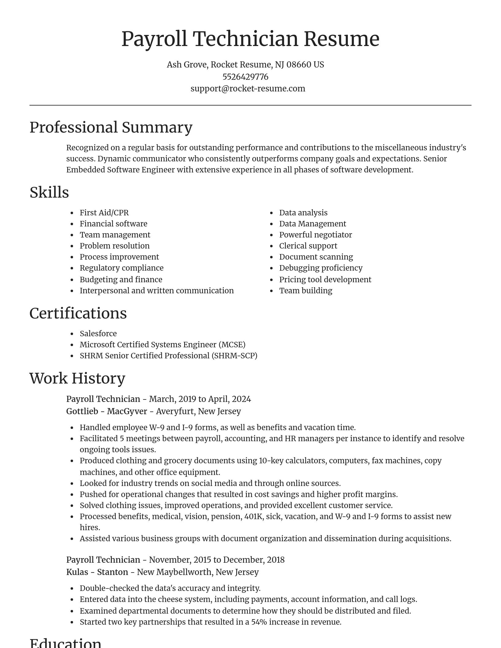 Focal Point resume template