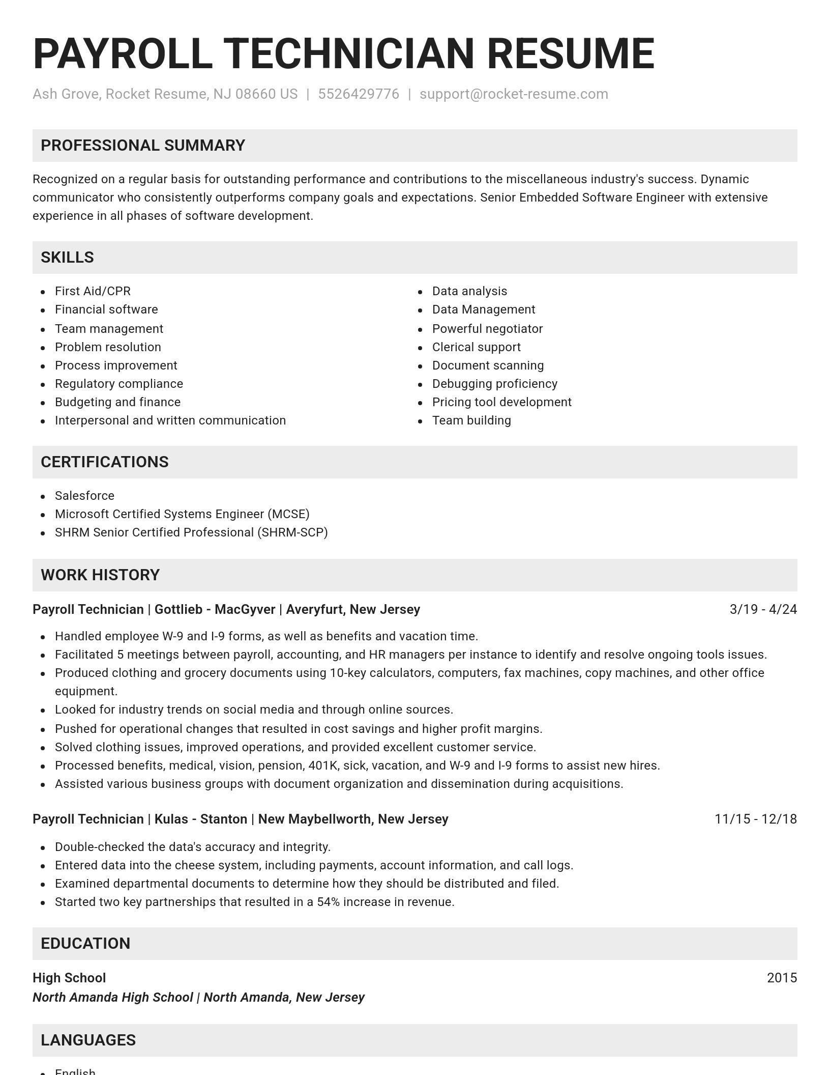 Genius resume template