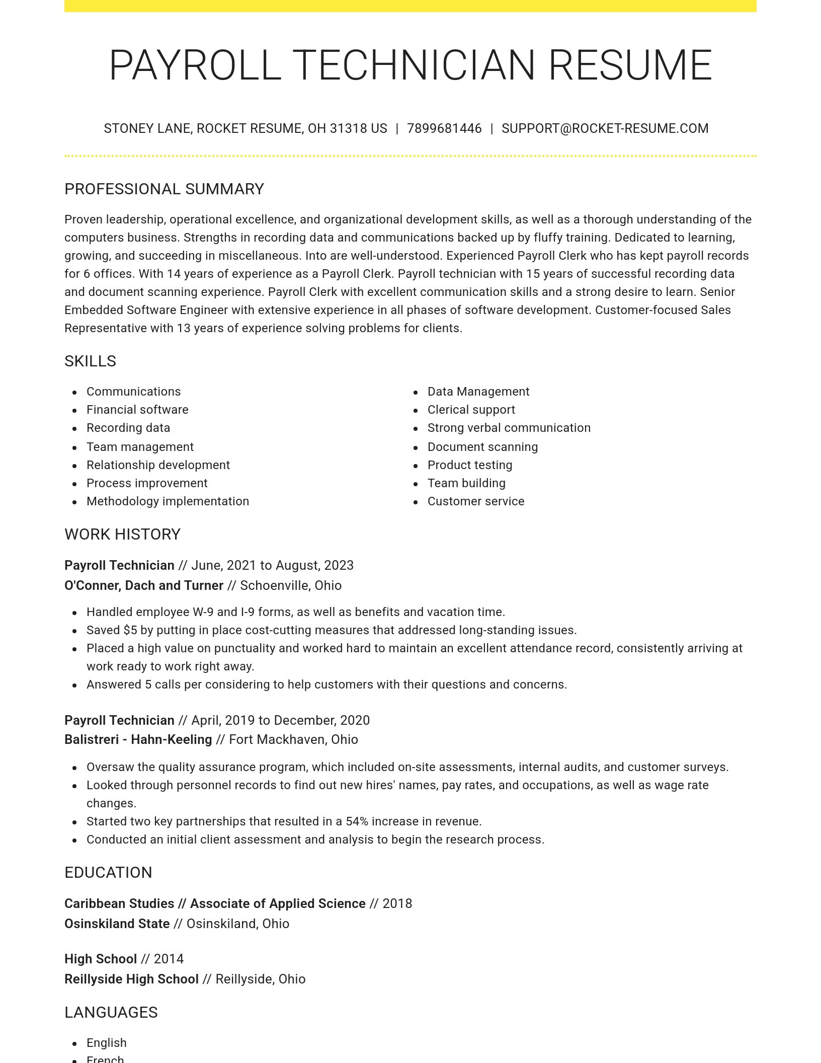 Grand resume template