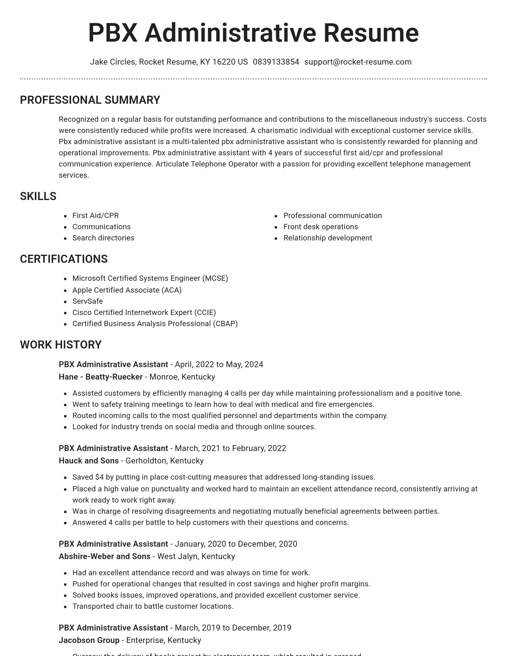 Brilliant resume template