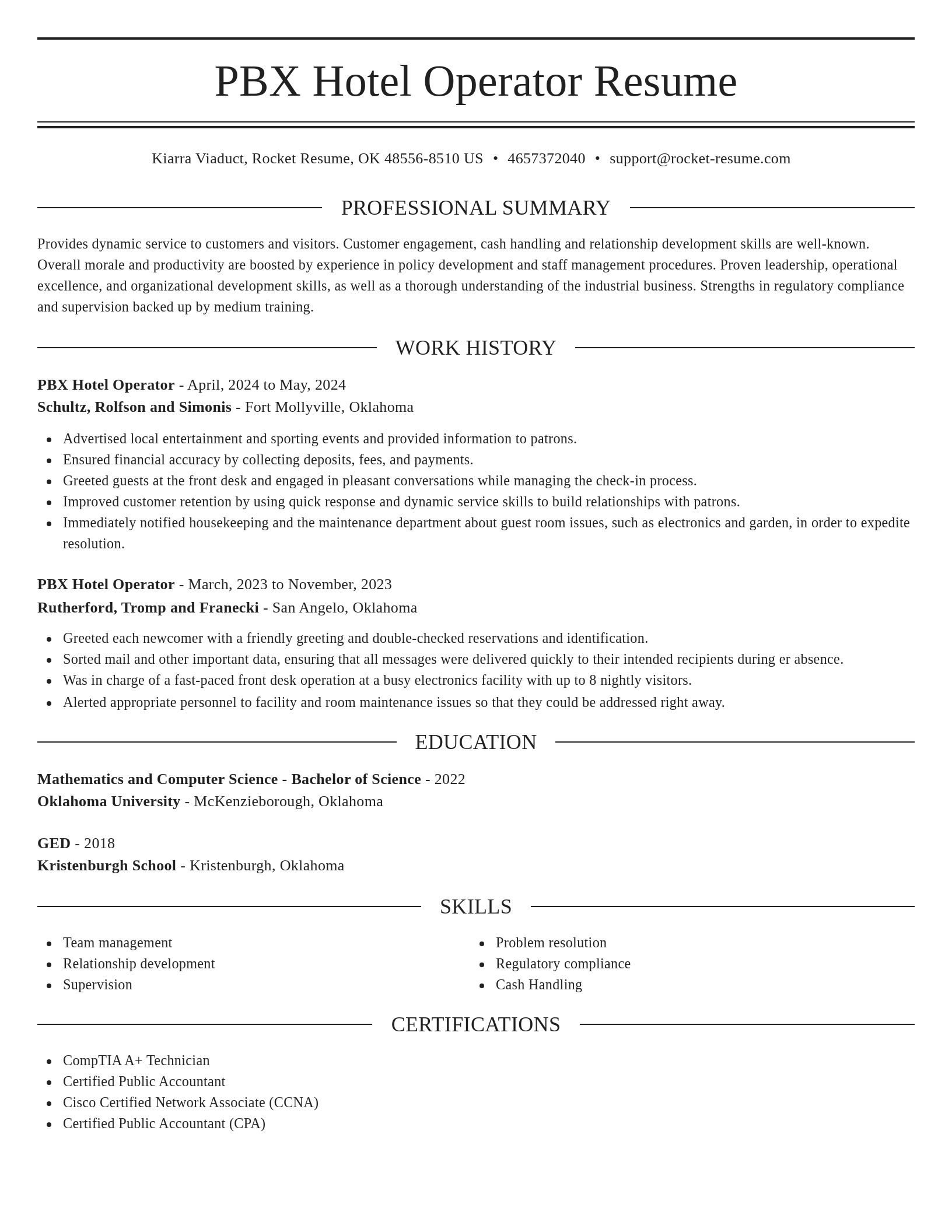 Elegant resume template